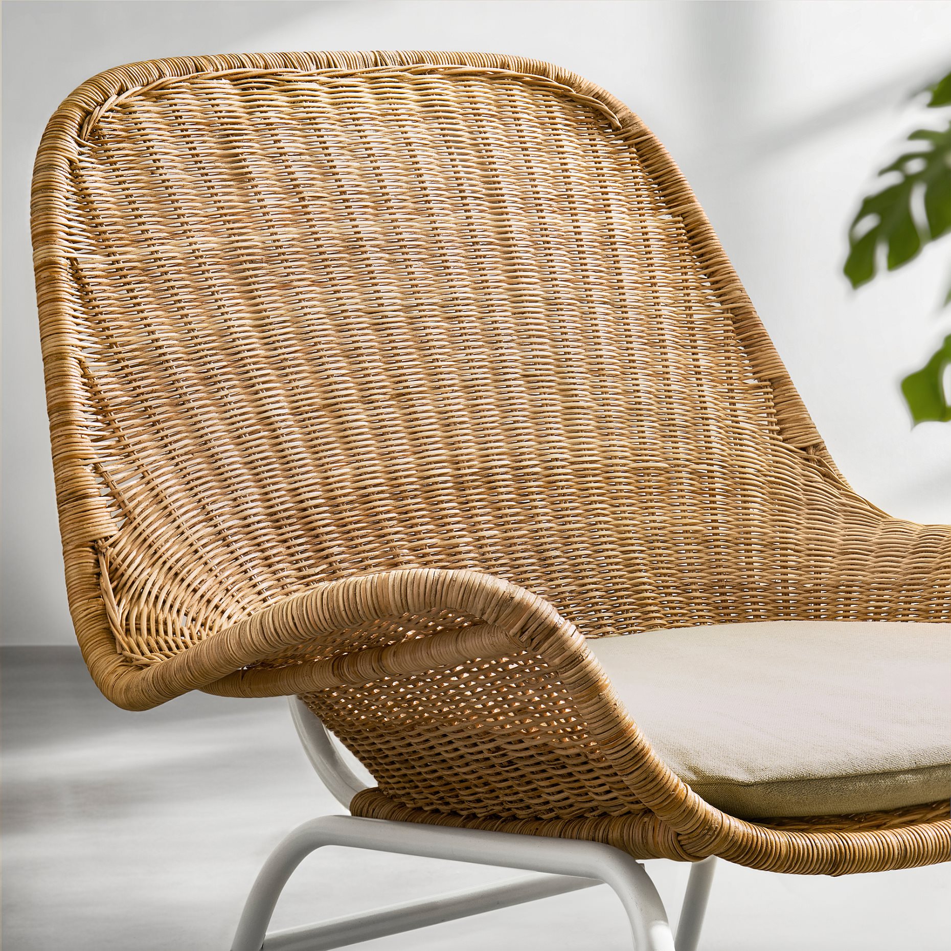 FRYKSAS, armchair with cushion/rattan, 295.631.55