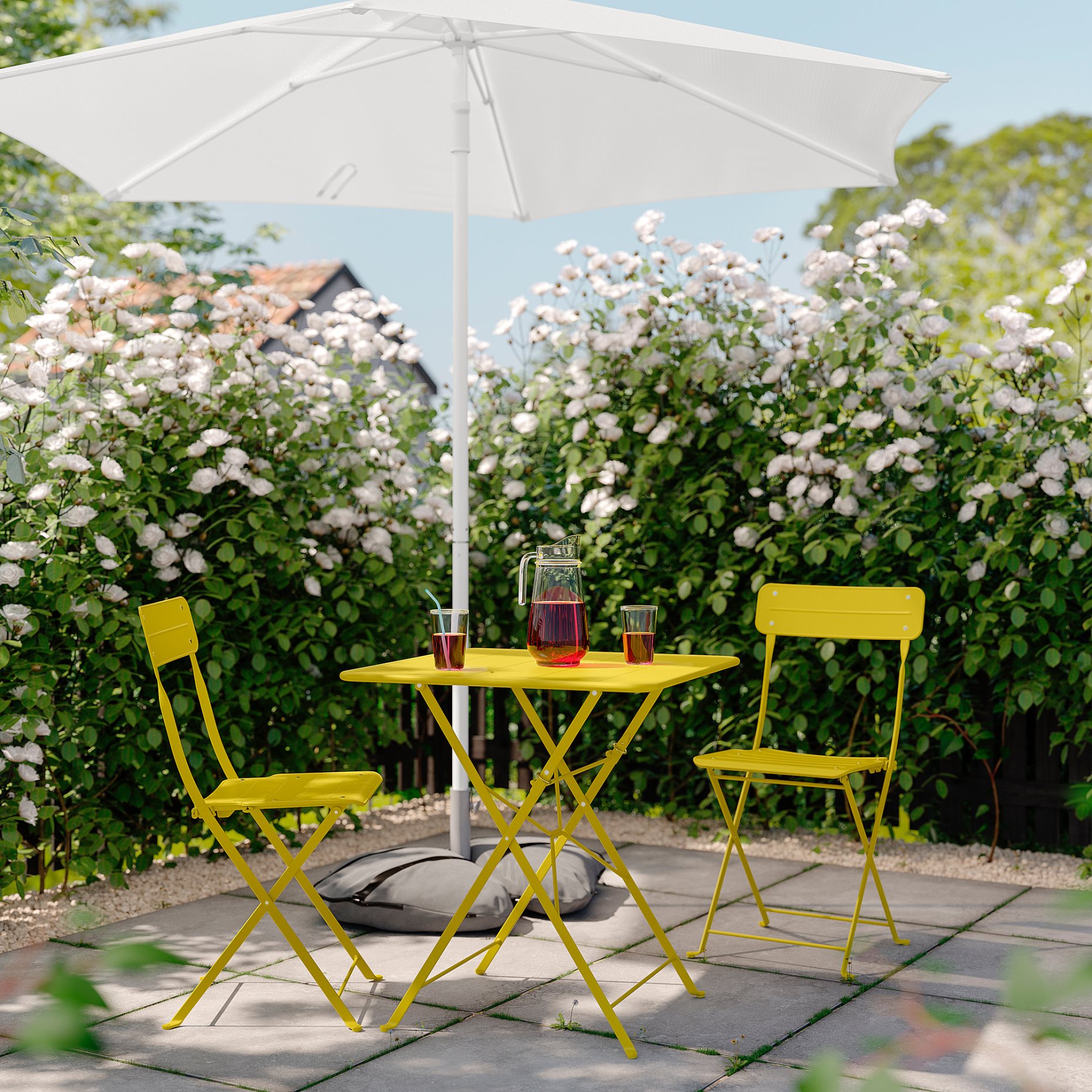 SUNDSÖ, table and 2 folding chairs/outdoor, 65x65 cm, 295.730.22