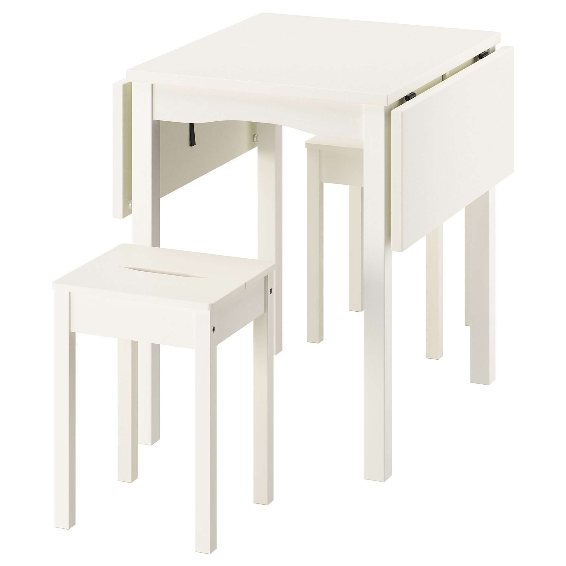 HAUGA/HAUGA, table and 2 stools, 55x82x109/74 cm, 295.749.03