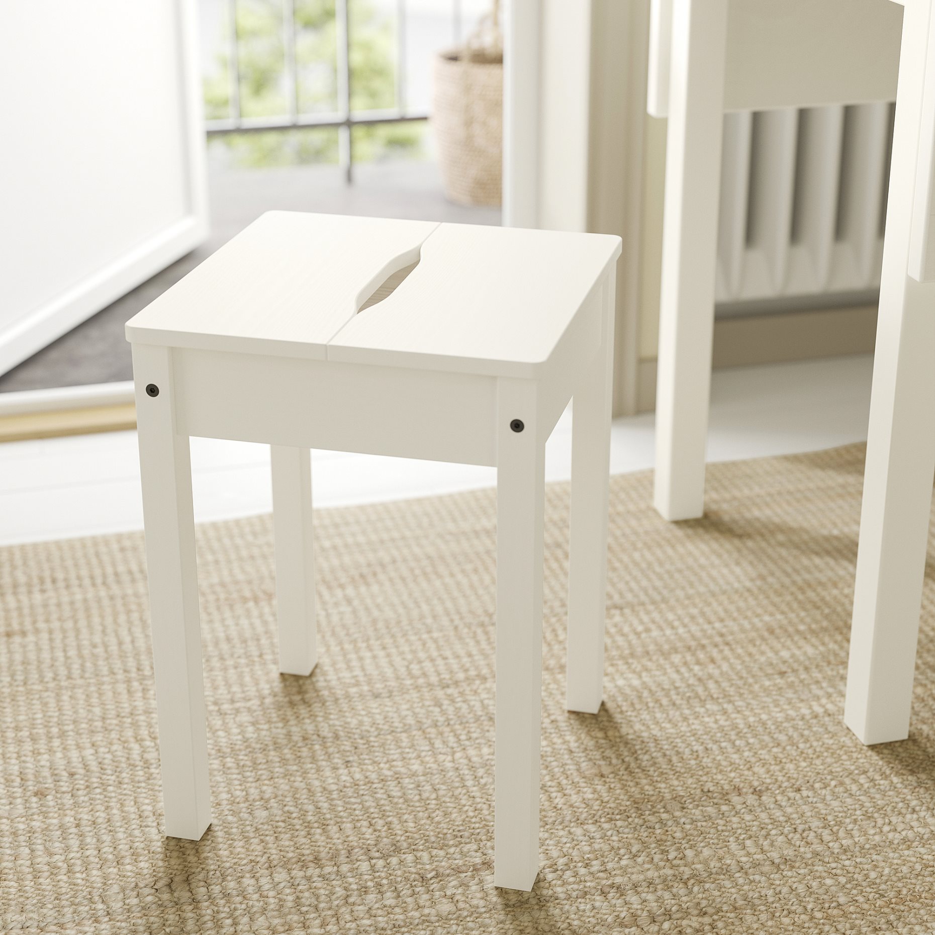 HAUGA/HAUGA, table and 2 stools, 55x82x109/74 cm, 295.749.03