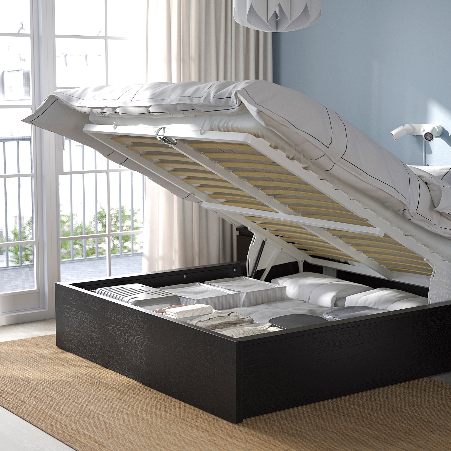 MALM, ottoman bed, 140x200 cm, 304.047.97