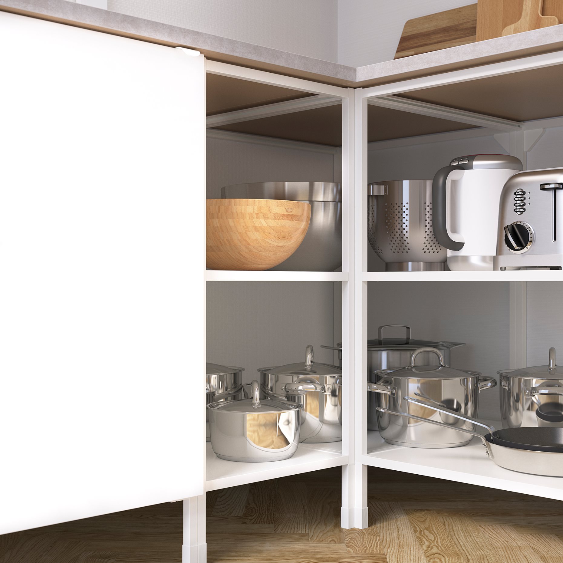 ENHET, base frame with shelves, 60x60x75 cm, 304.489.75