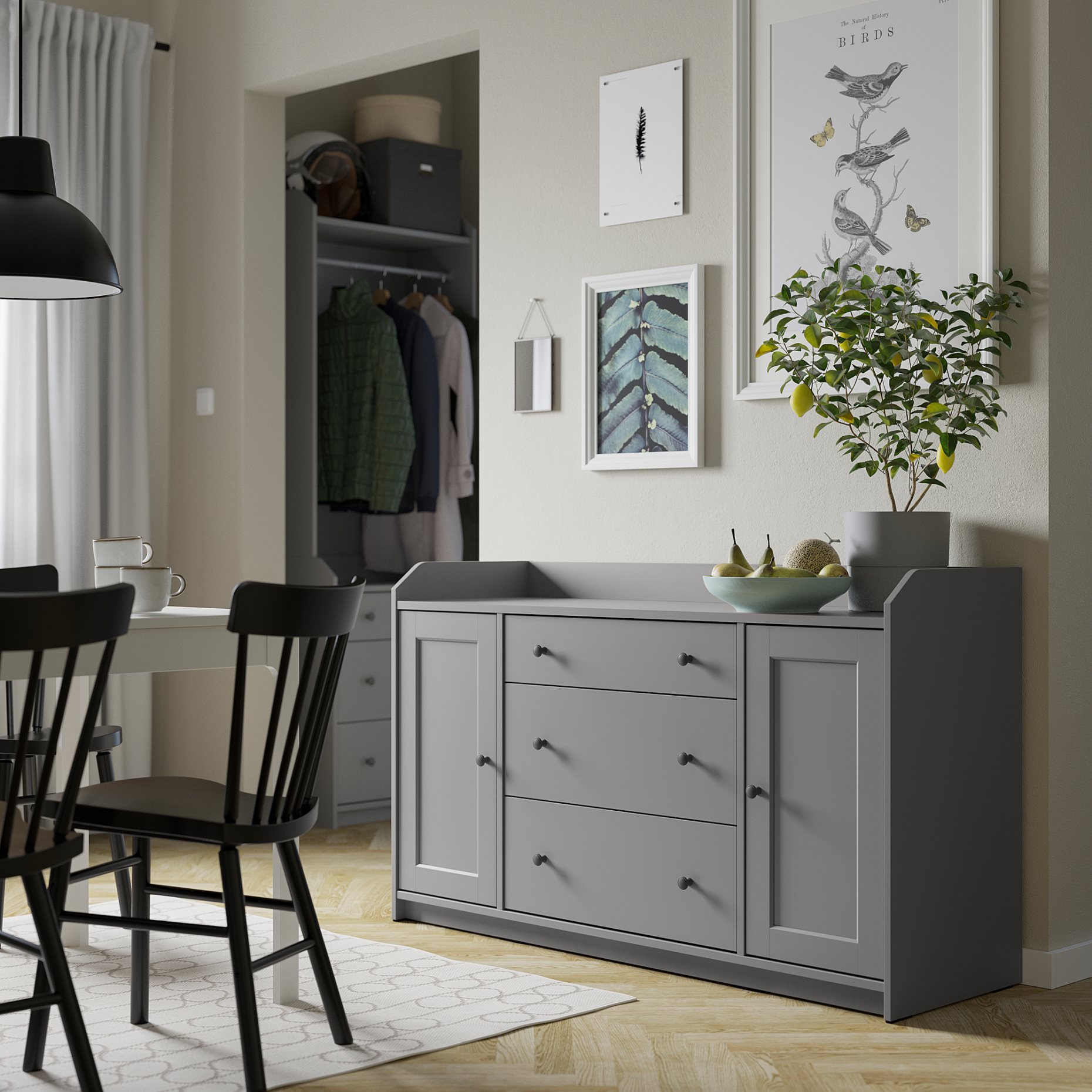 HAUGA, sideboard, 140x84 cm, 304.569.08