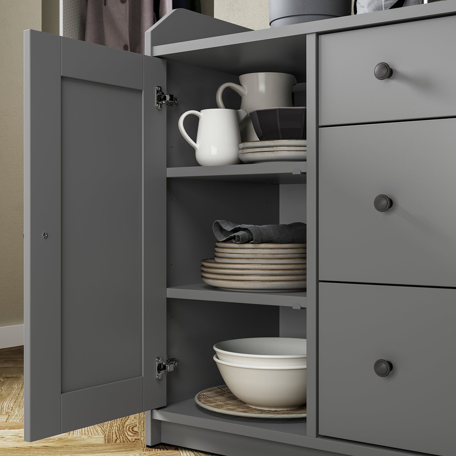 HAUGA, sideboard, 140x84 cm, 304.569.08