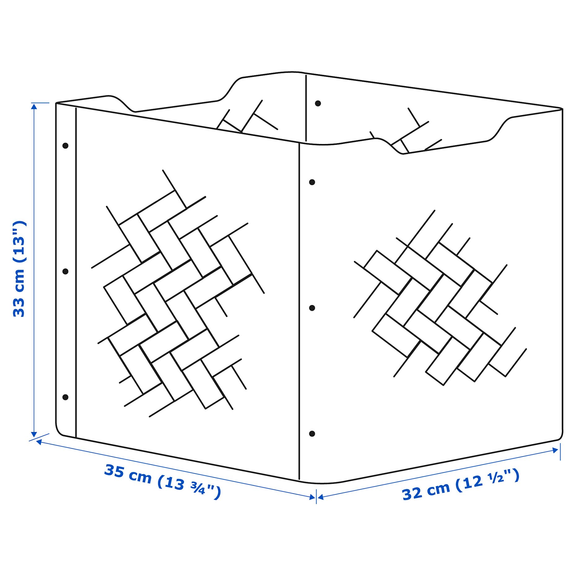 BULLIG, κουτί, 32x35x33 cm, 304.745.92