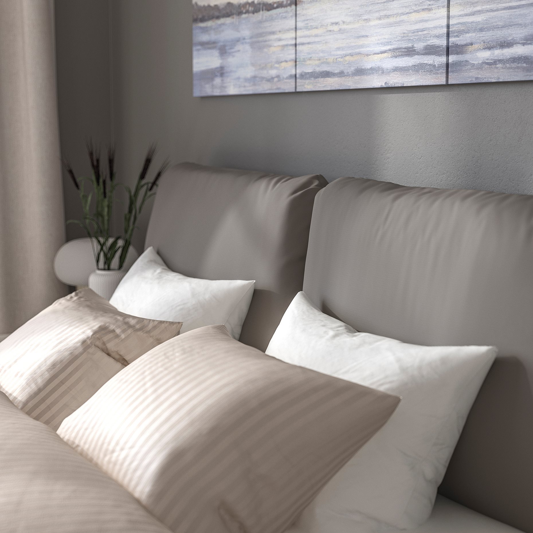 SAGESUND, upholstered bed frame, 160x200 cm, 304.903.80