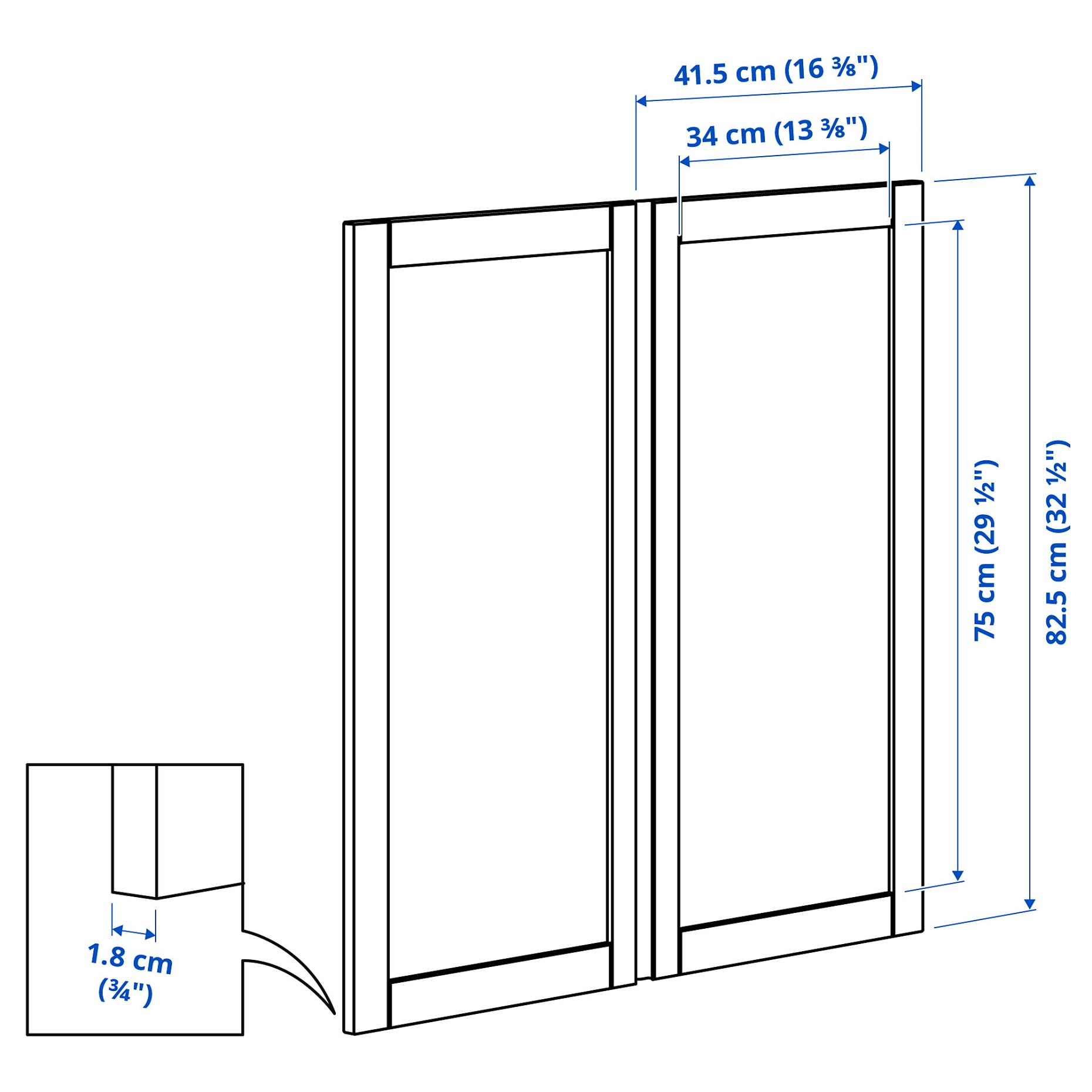 IVAR, door/felt, 42x83 cm, 305.345.67