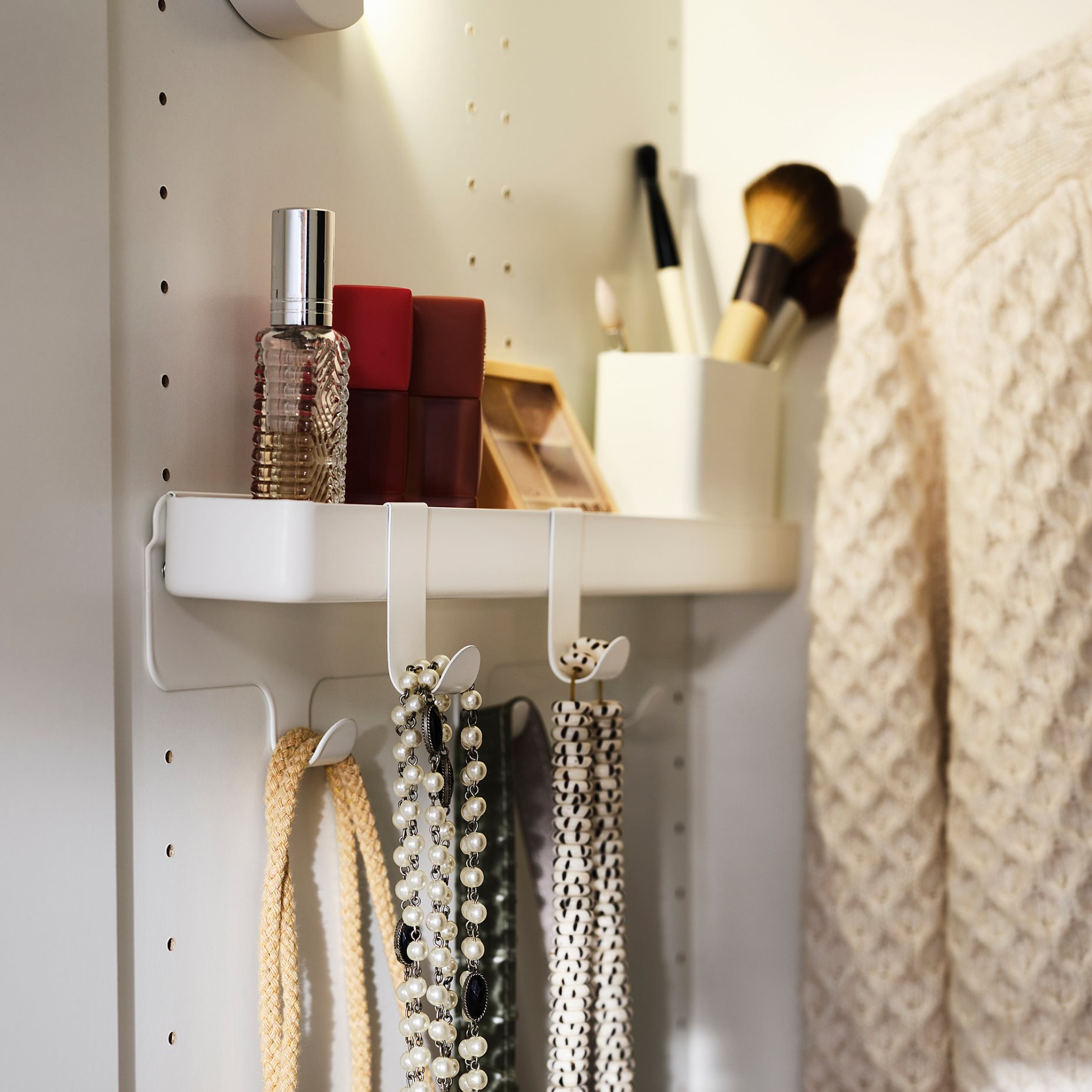 ALTARLIDEN, hook rack with storage, 306.187.36