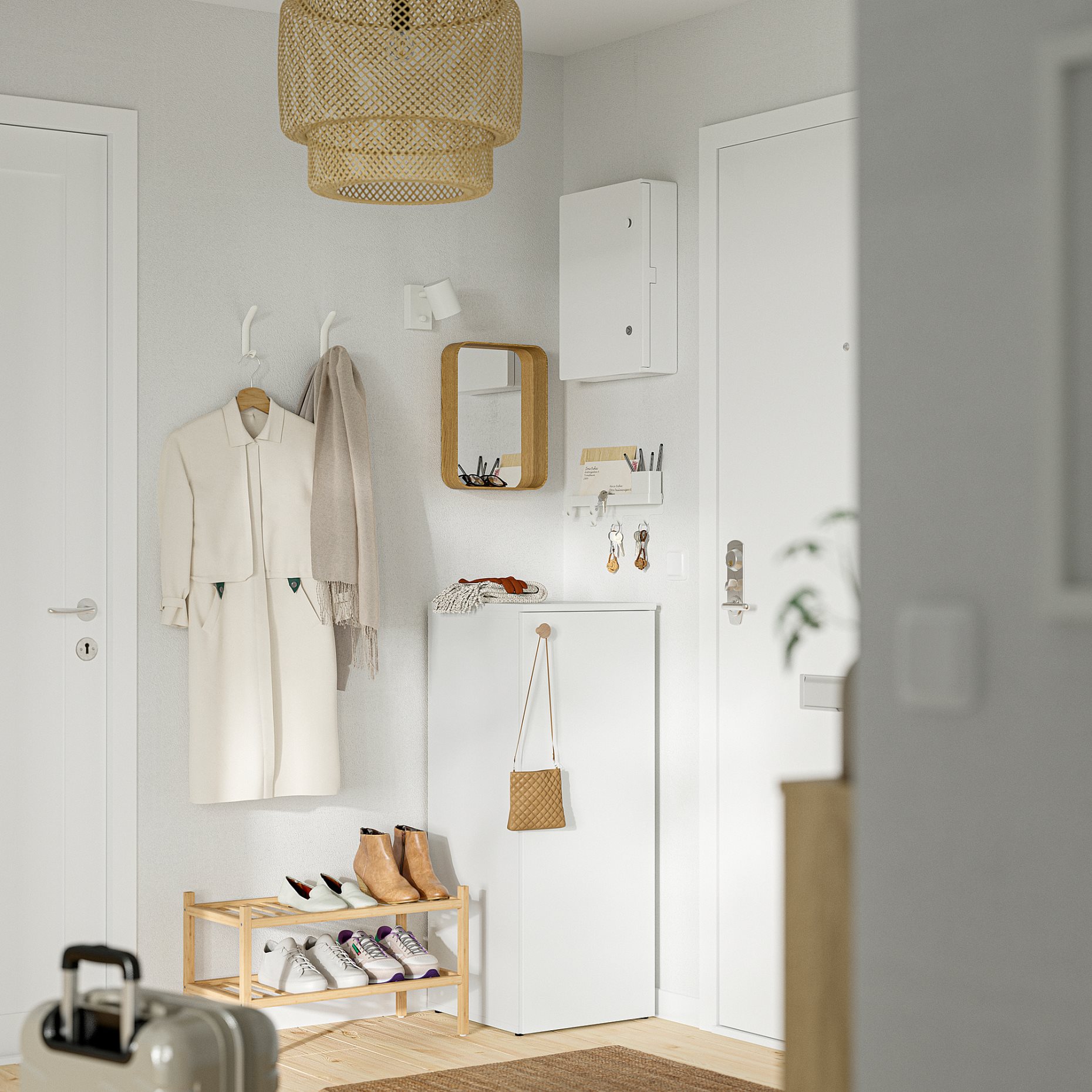 ALTARLIDEN, hook rack with storage, 306.187.36