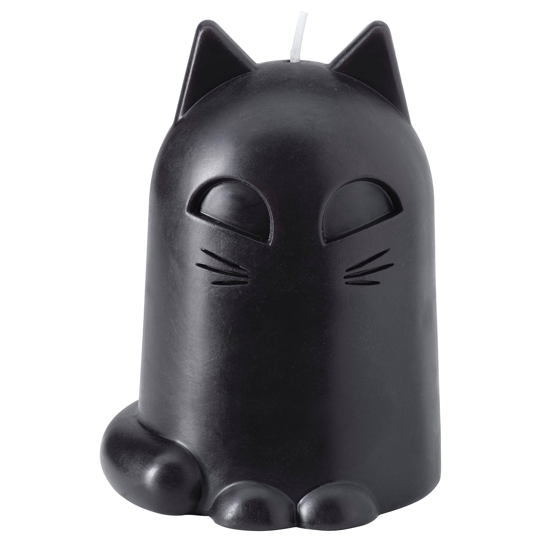 KUSTFYR 2026, unscented pillar candle/cat, 12 cm, 306.263.69