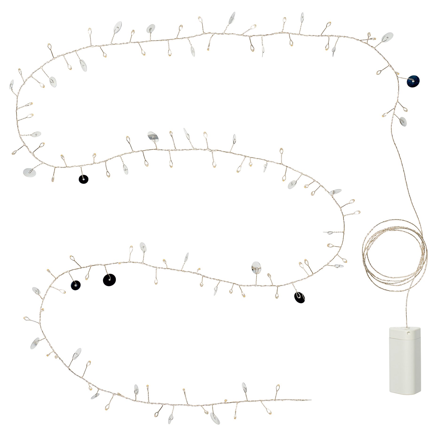 STRÅLA, lighting chain with built-in LED light source/battery-operated, 306.332.18