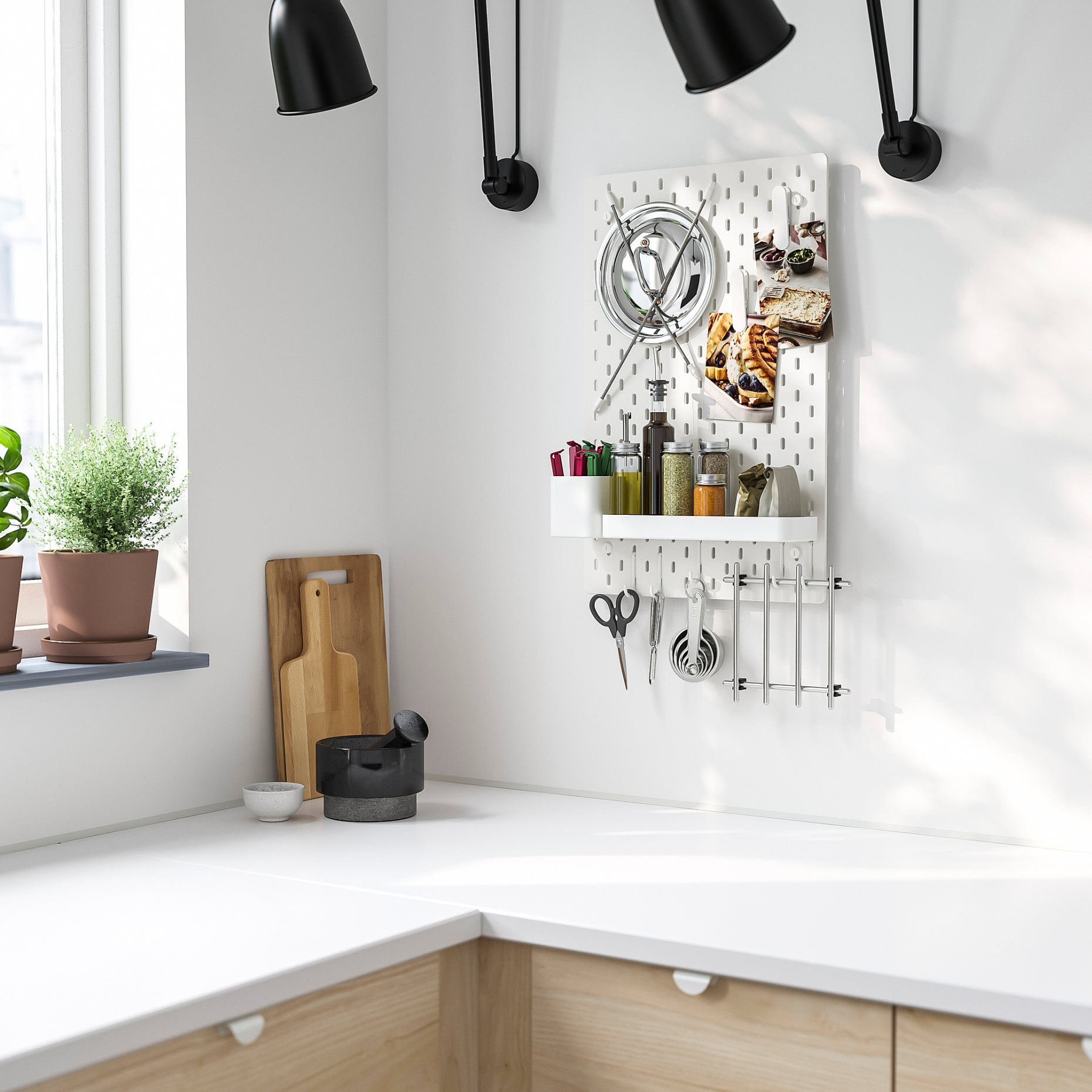 SKÅDIS, διάτρητος πίνακας με αξεσουάρ, 392.165.89