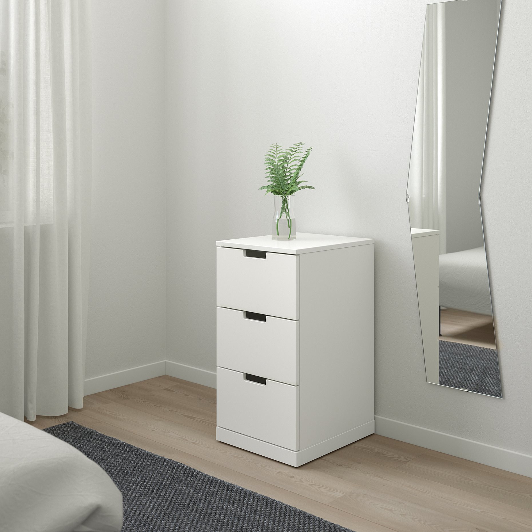 NORDLI, συρταριέρα με 3 συρτάρια, 40X76 cm, 392.398.35