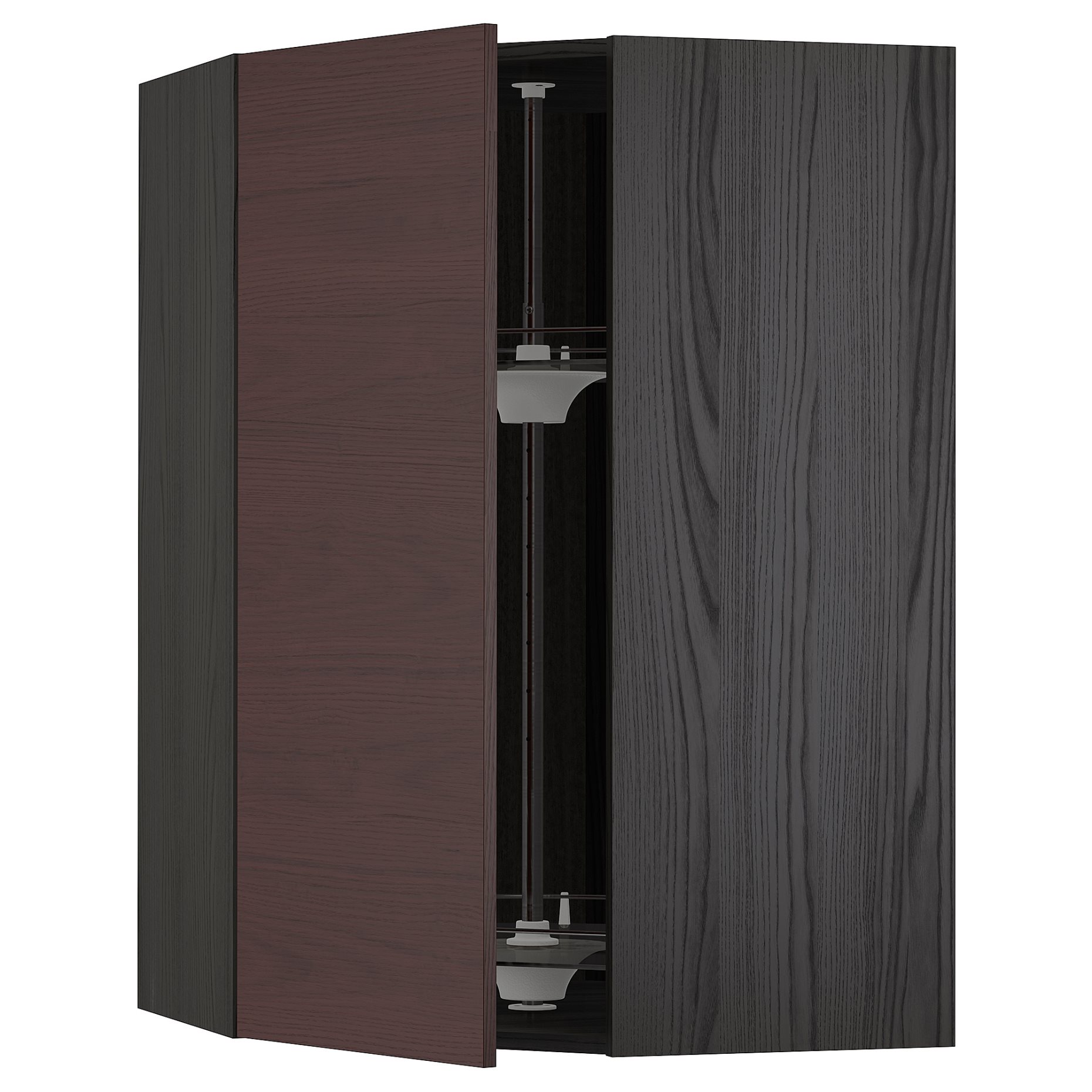 METOD, corner wall cabinet with carousel, 68x100 cm, 393.354.79