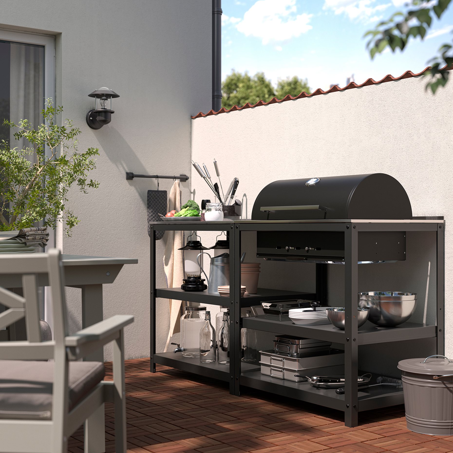 GRILLSKÄR, ψησταριά με κάρβουνα/εξωτερικού χώρου, 172x61 cm, 393.849.88