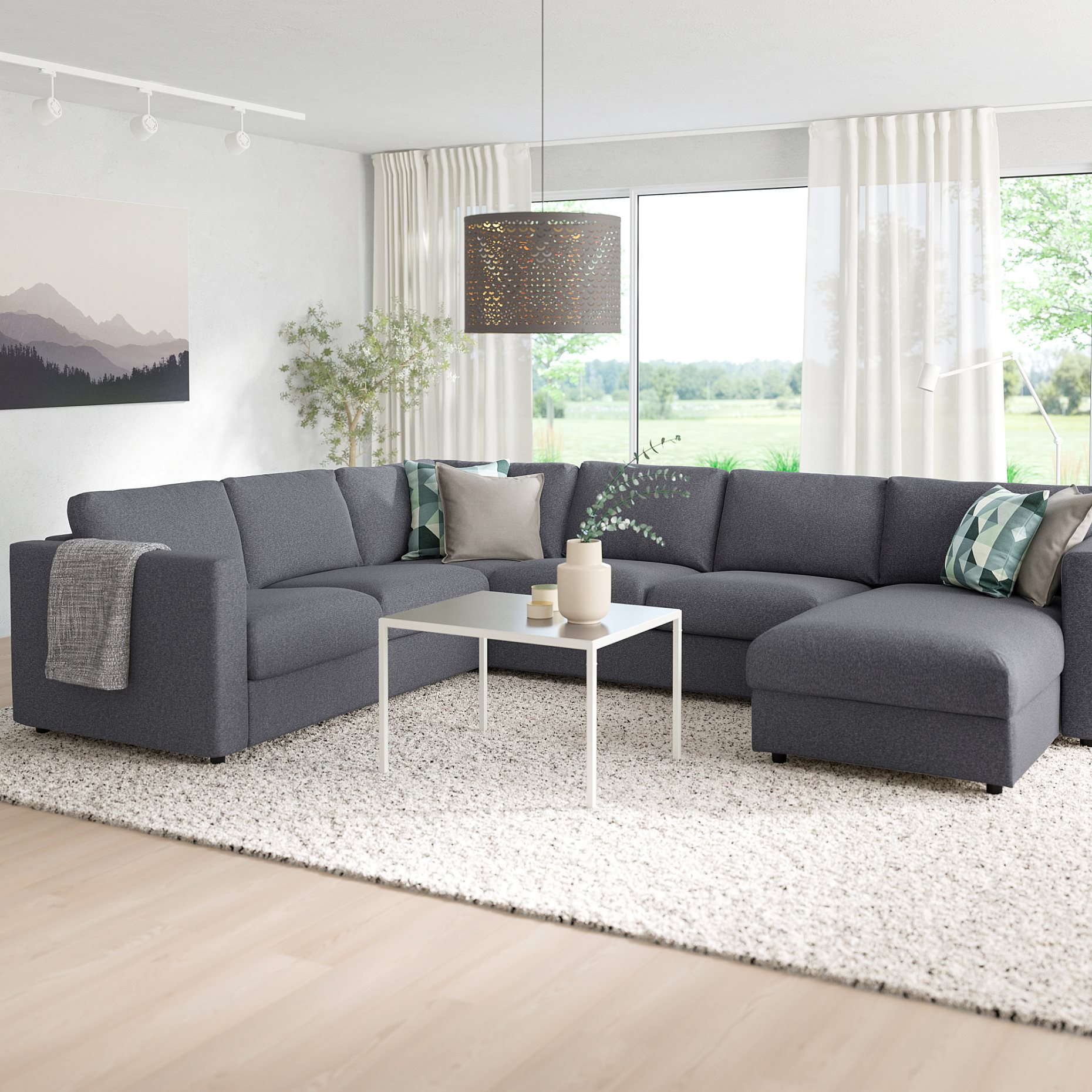 VIMLE, corner sofa, 5-seat with chaise longue, 393.995.84