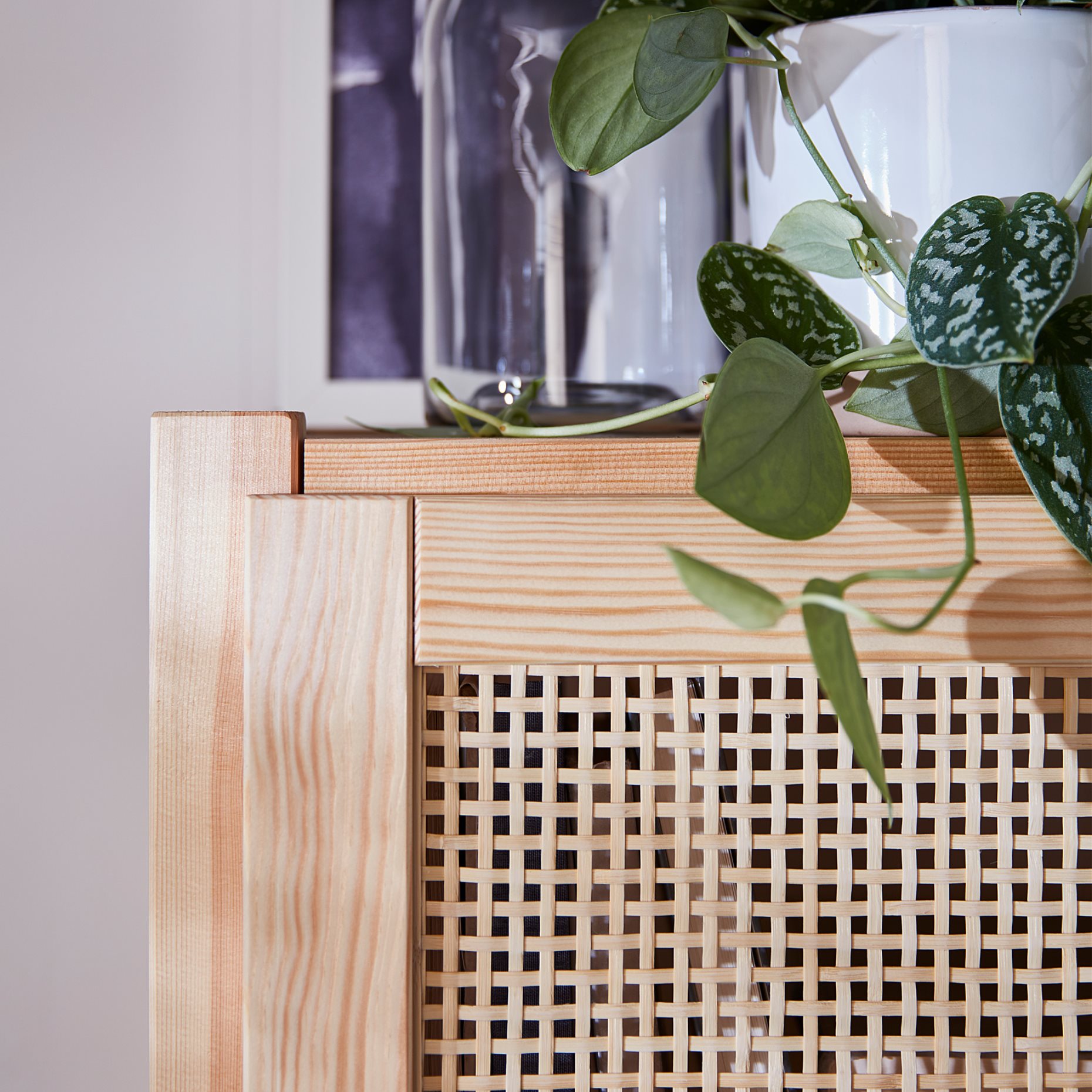 IVAR, shelving unit with doors, 89x30x124 cm, 394.034.73