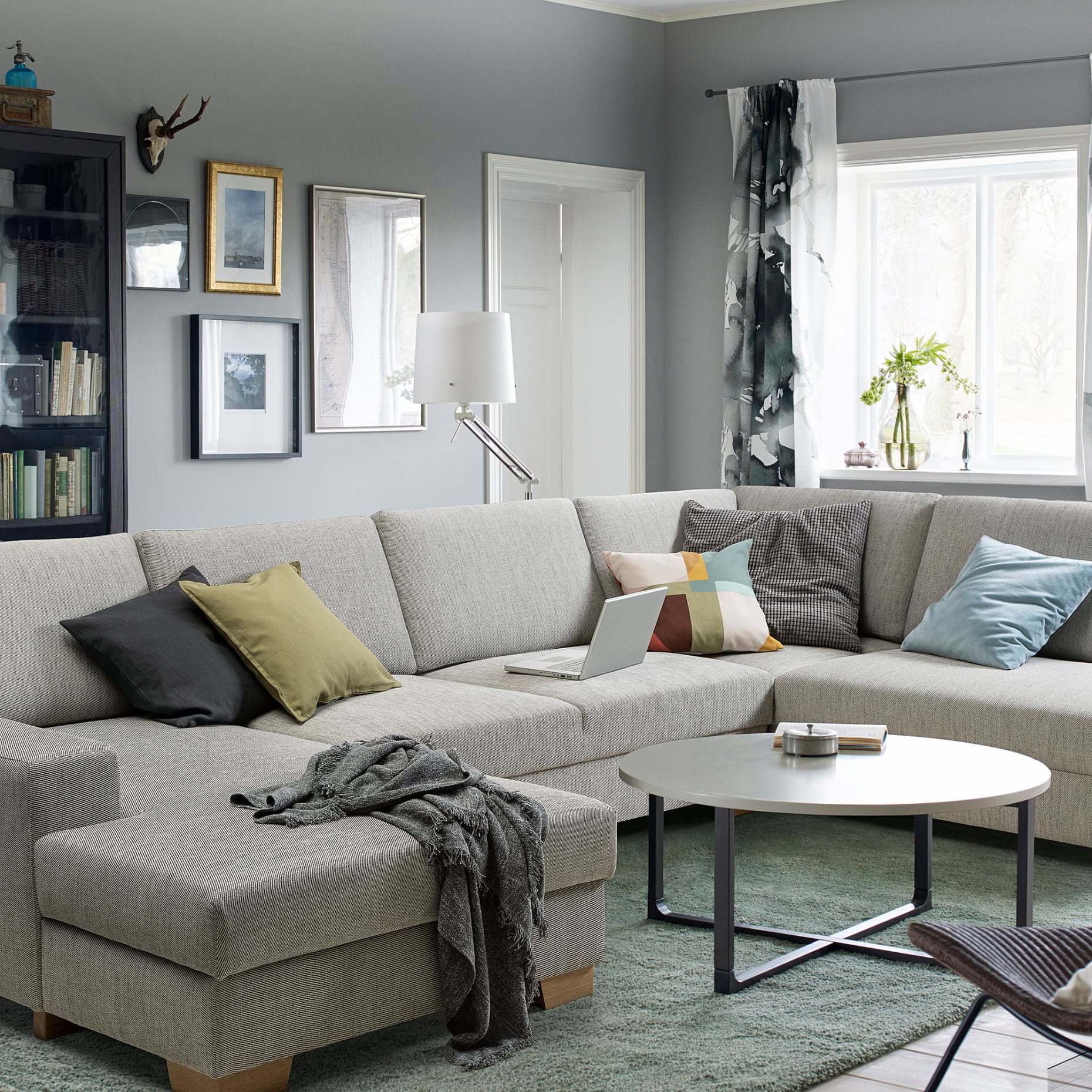 SÖRVALLEN, corner sofa 5-seat with chaise longue/left, 394.194.07