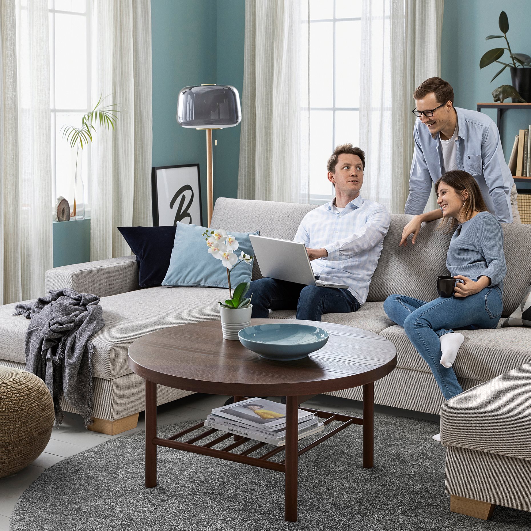 SÖRVALLEN, corner sofa 5-seat with chaise longue/left, 394.194.07