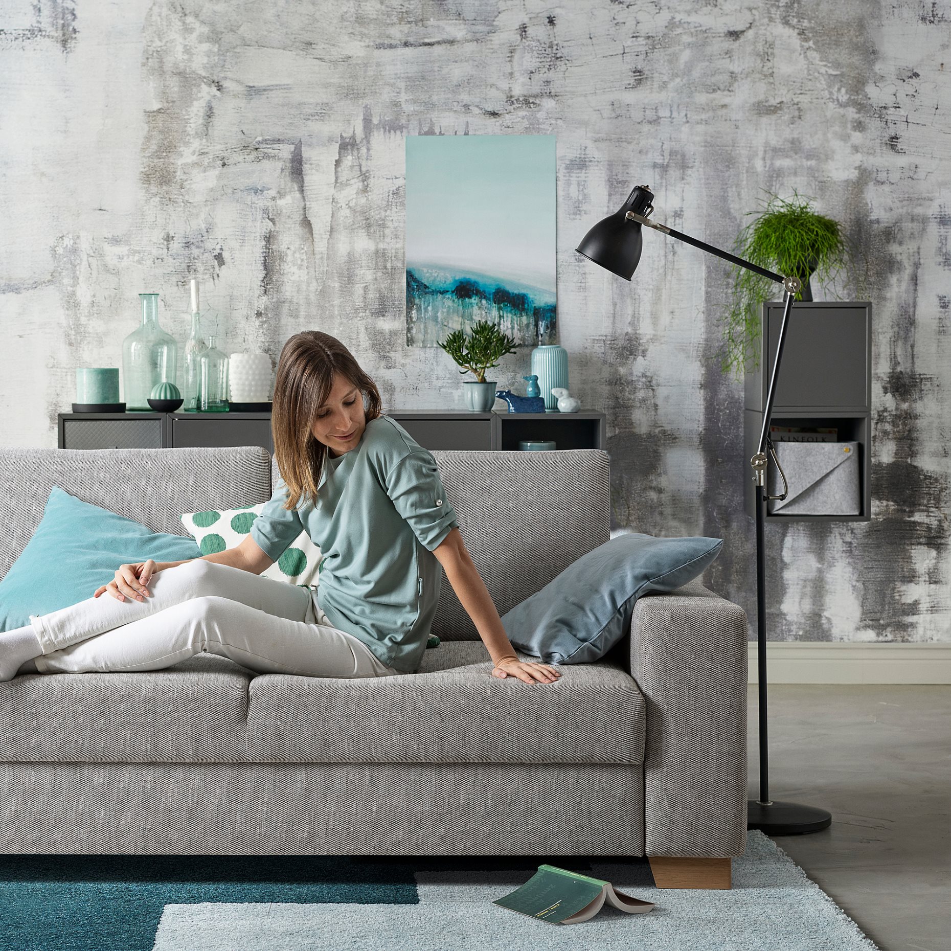 SÖRVALLEN, 3-seat sofa with chaise longue/left, 394.194.12