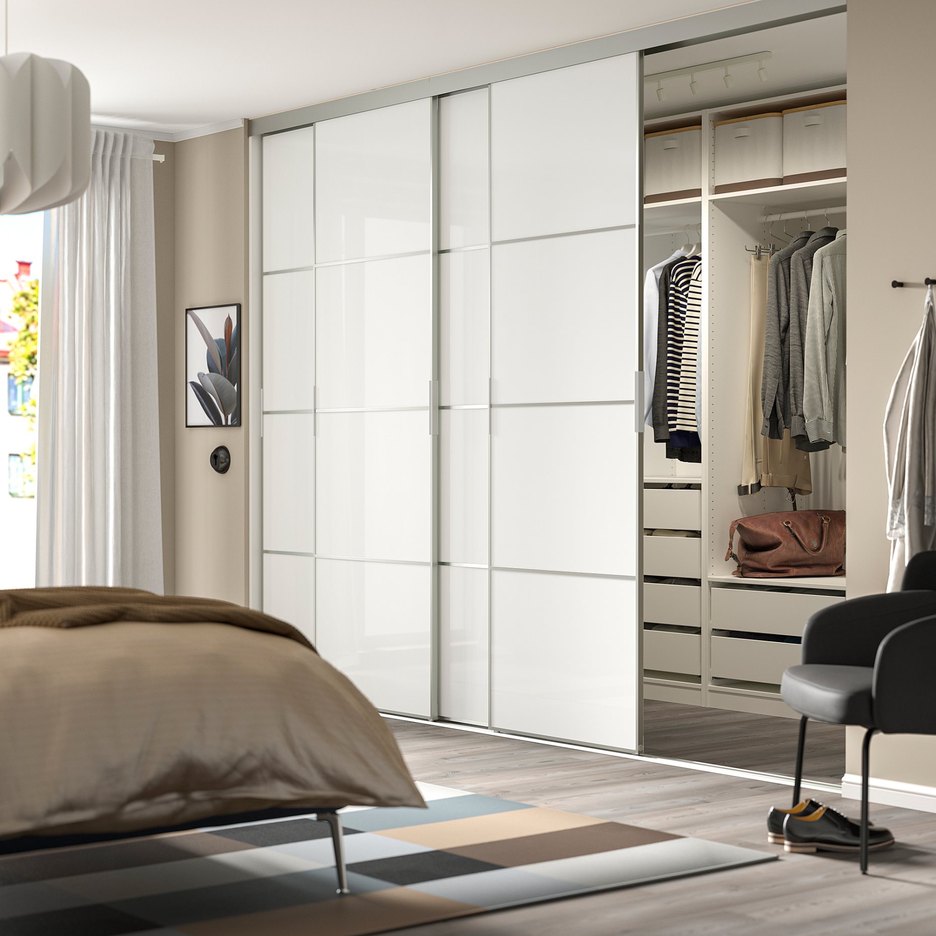 SKYTTA/FARVIK, σύνθεση με συρόμενη πόρτα, 326x240 cm, 394.240.41