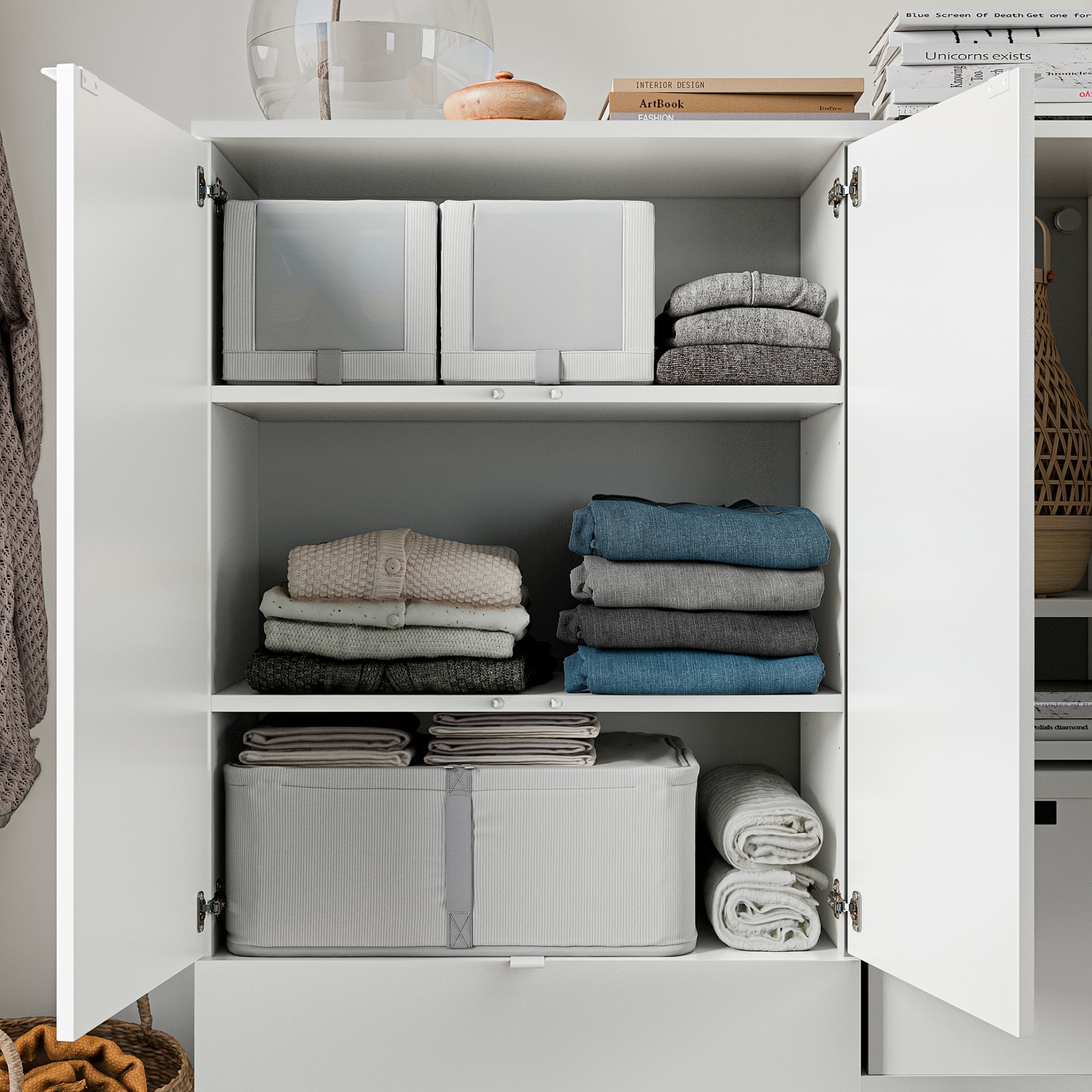 VIHALS, storage combination, 245x47x140 cm, 394.421.77