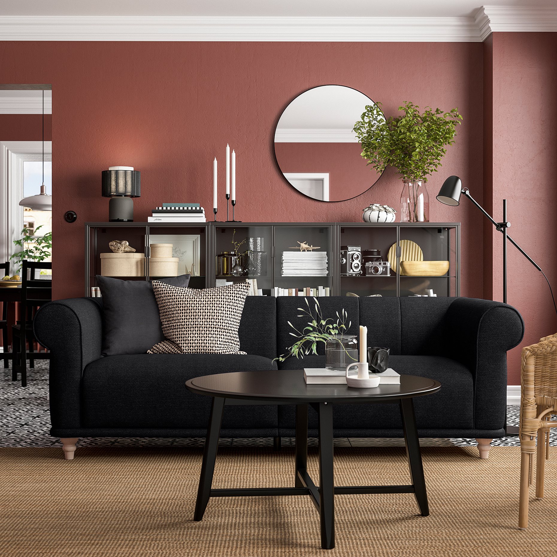 VISKAFORS, 3-seat sofa, 394.433.27