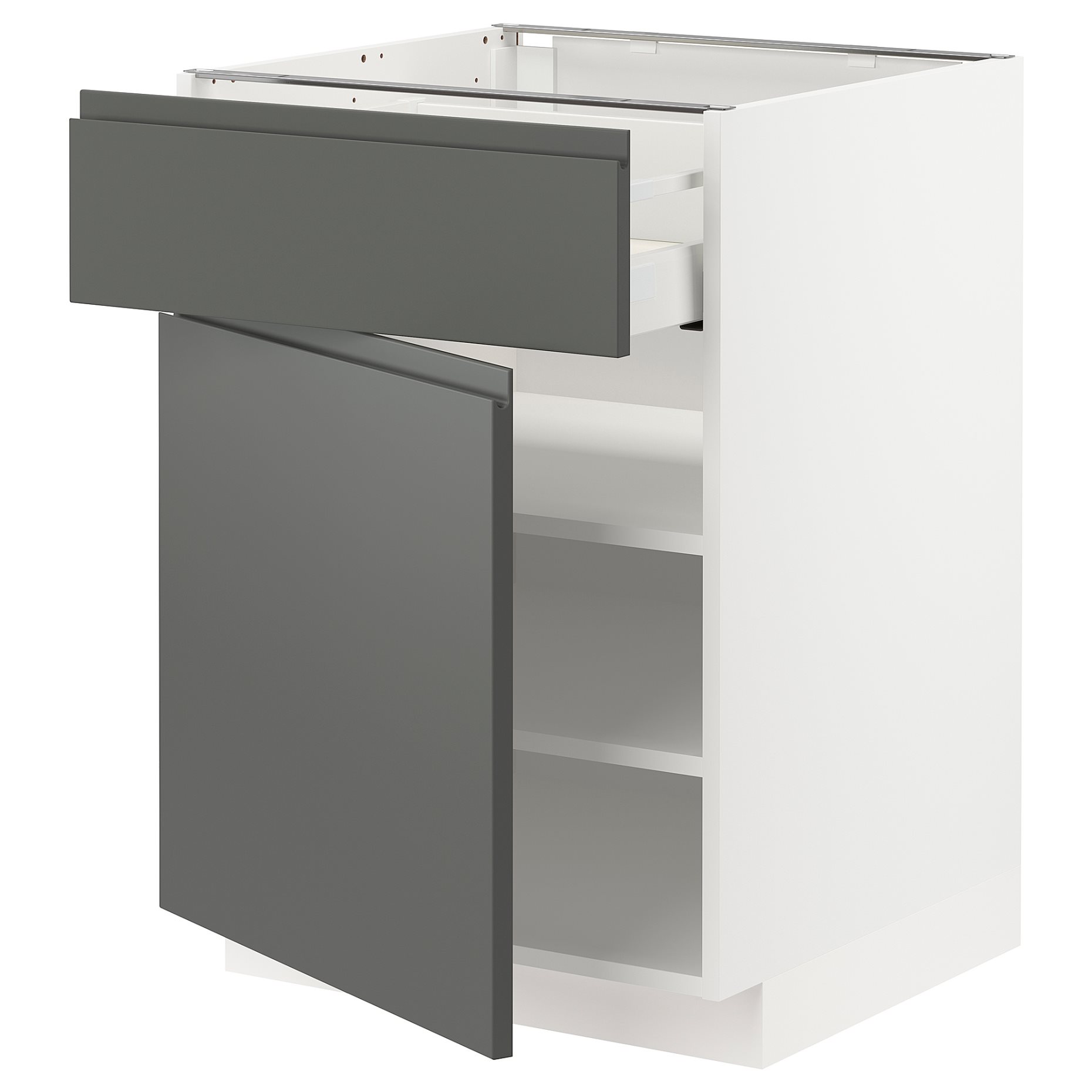 METOD, base cabinet with drawer/door, 60x60 cm, 394.640.46