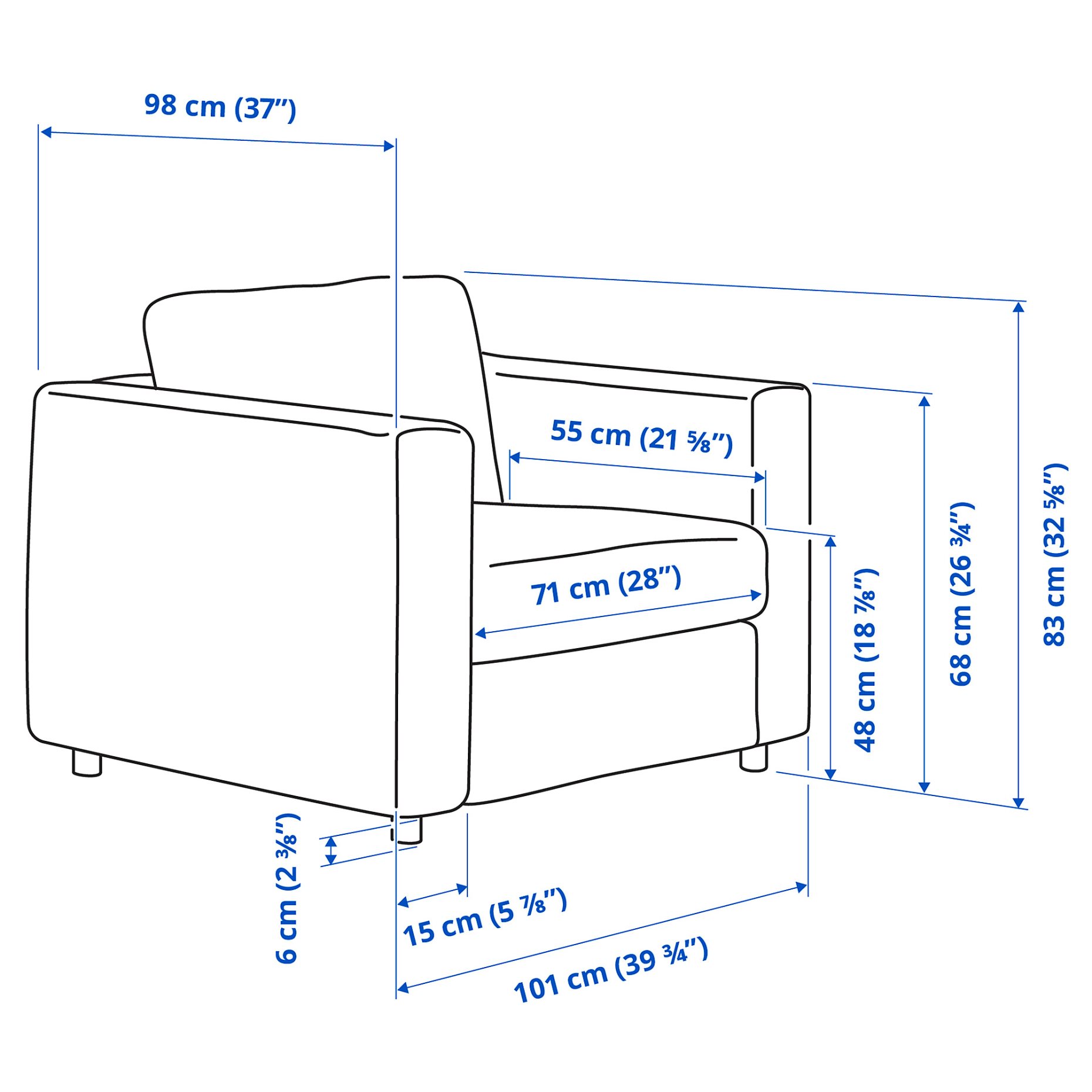 VIMLE, armchair, 394.771.57