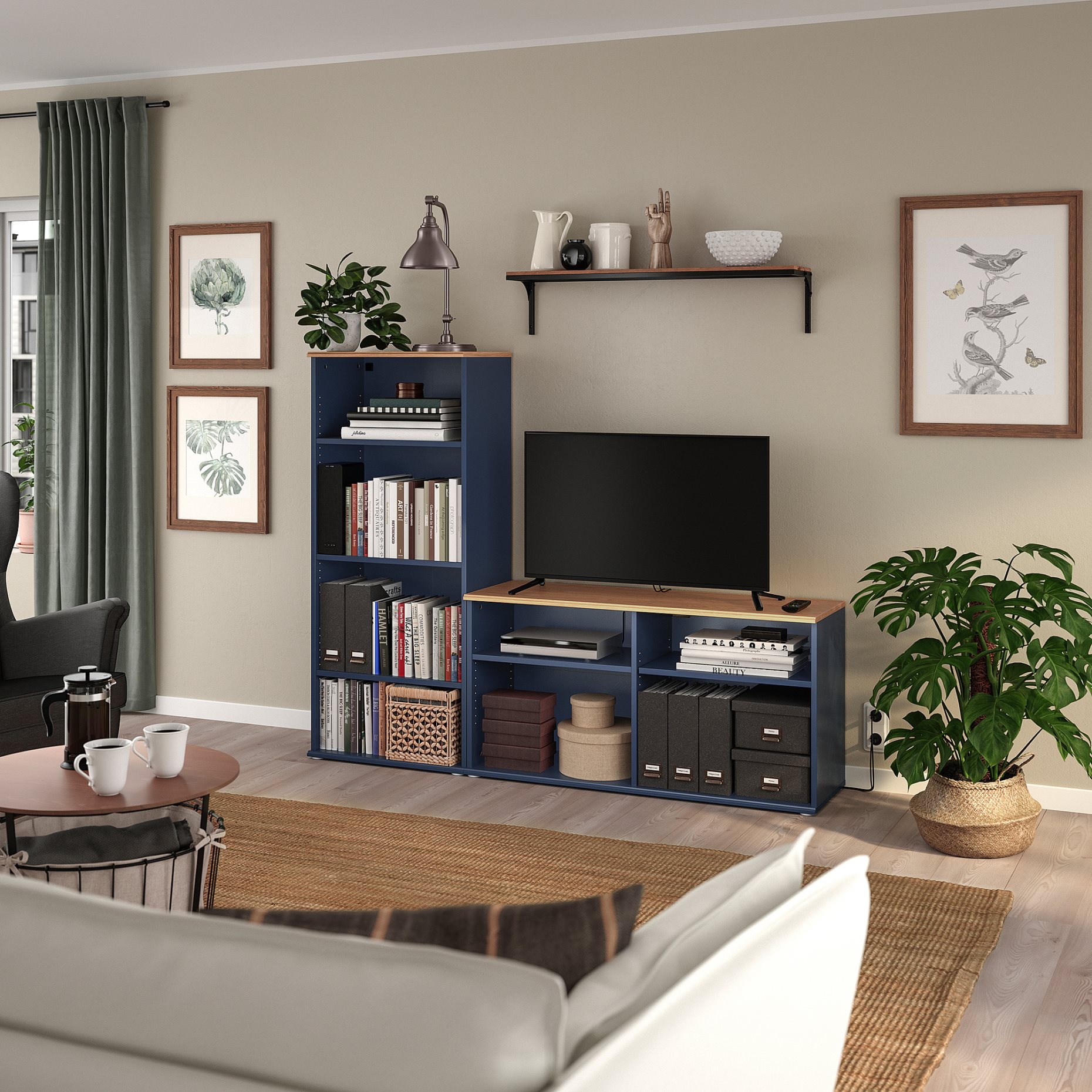 SKRUVBY, TV storage combination, 178x38x140 cm, 394.946.04