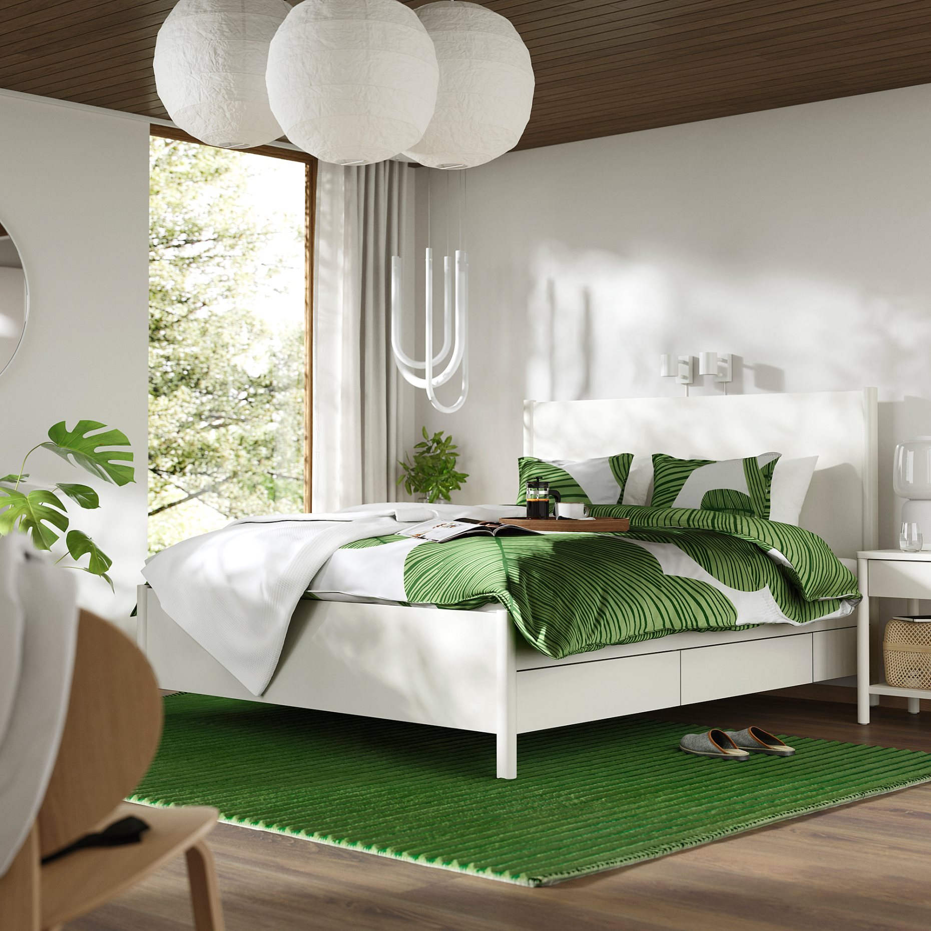 TONSTAD, bed frame with storage, 140x200 cm, 394.966.17