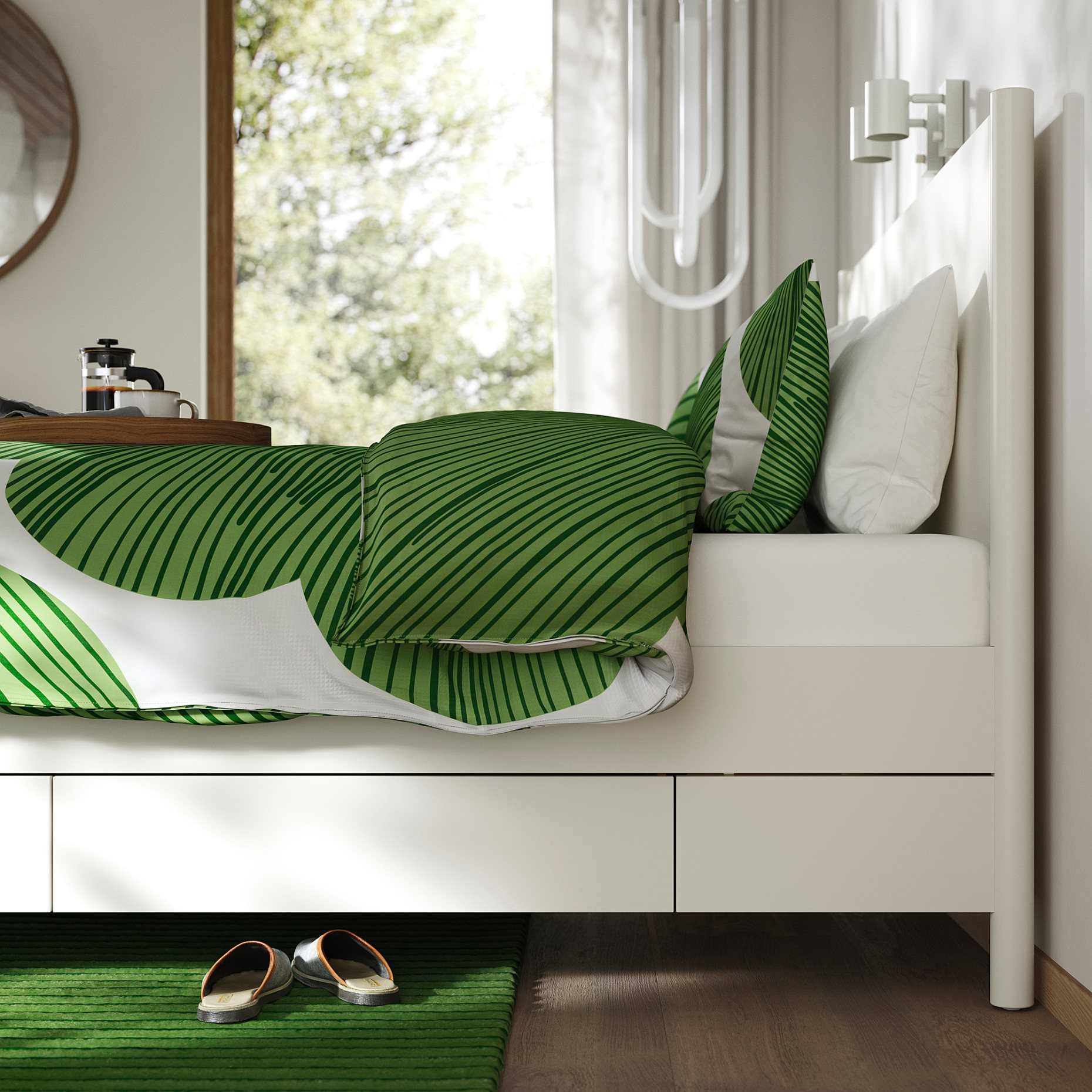 TONSTAD, bed frame with storage, 140x200 cm, 394.966.17