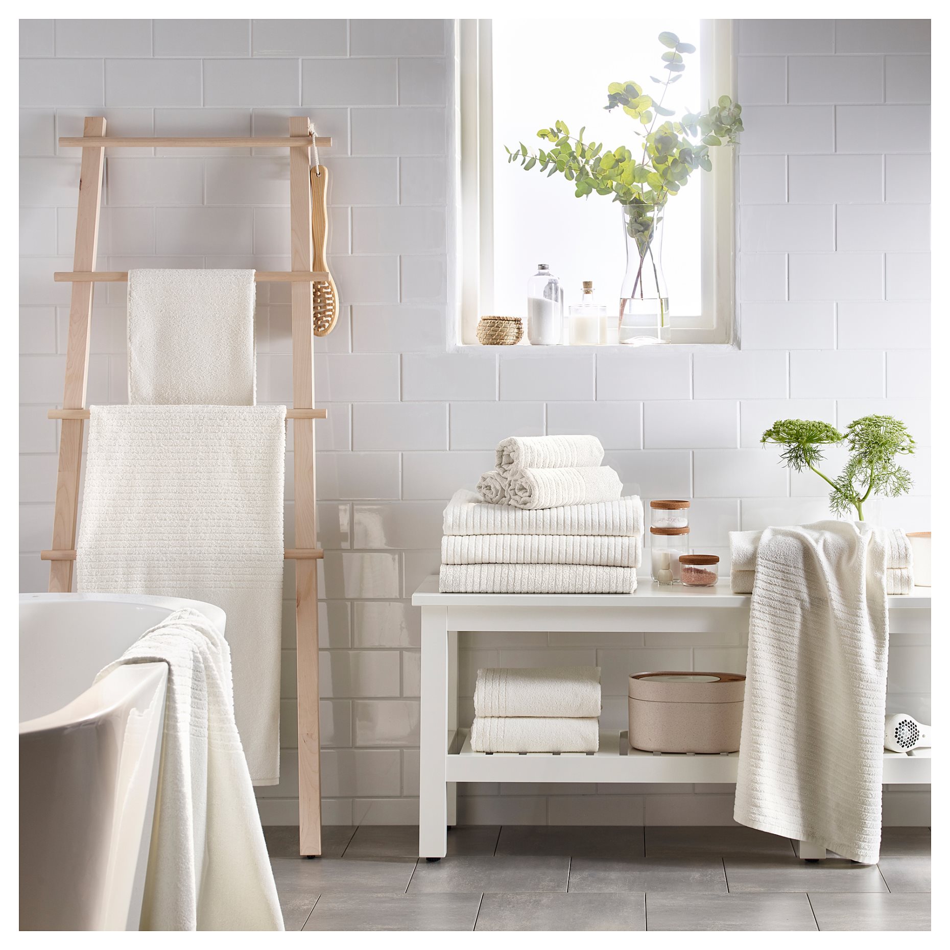VÅGSJÖN, hand/bath towels, set of 4, 395.059.85
