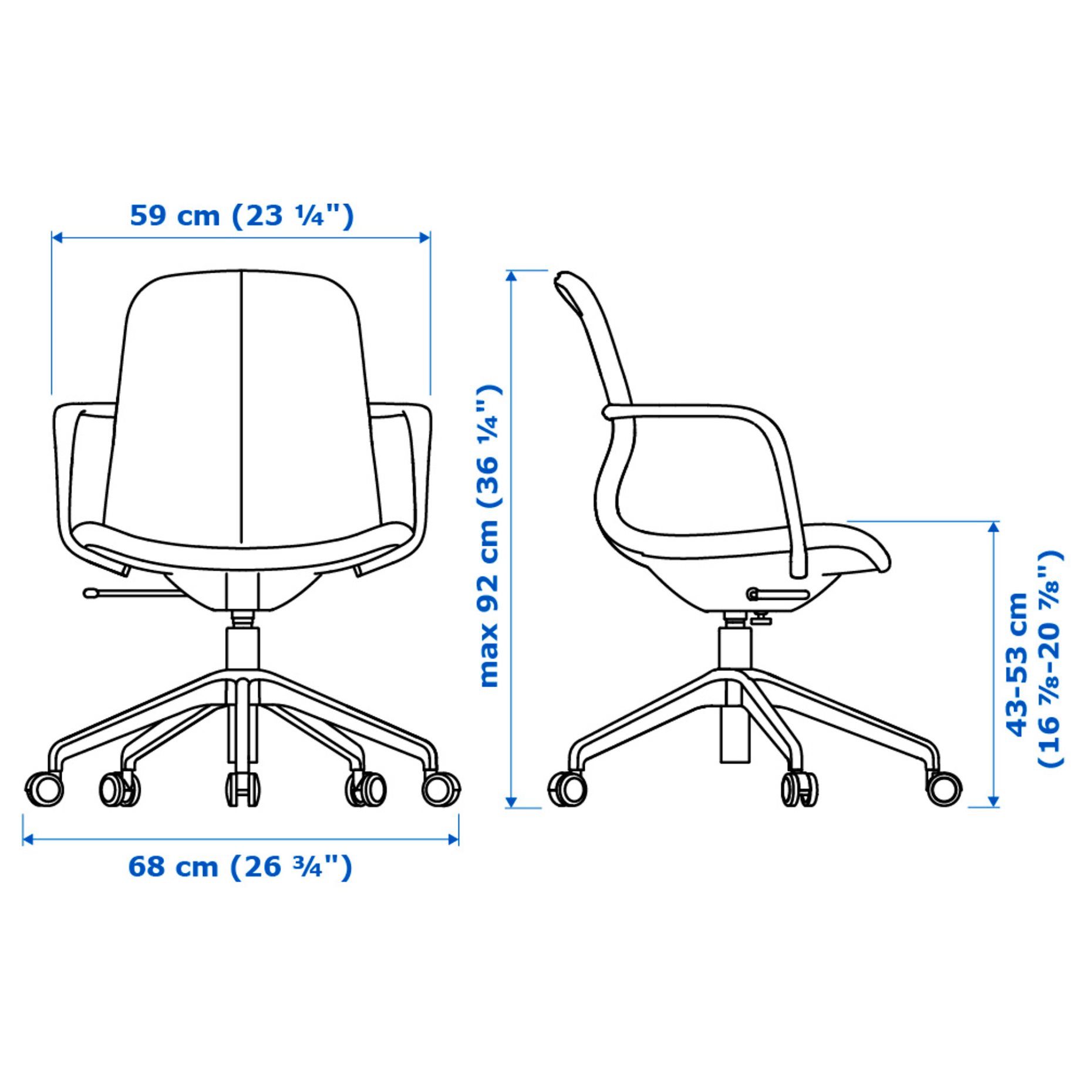 LÅNGFJÄLL, swivel chair, 395.077.29