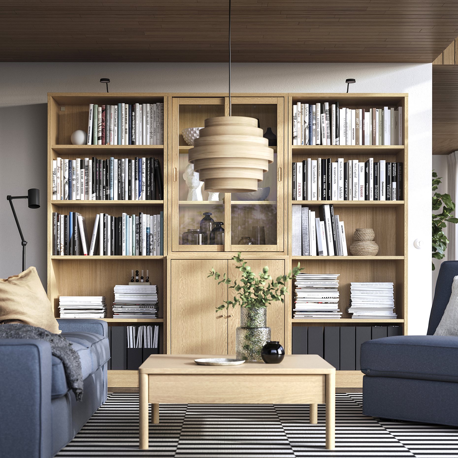 TONSTAD, storage combination with sliding glass doors, 82x201 cm, 395.150.60