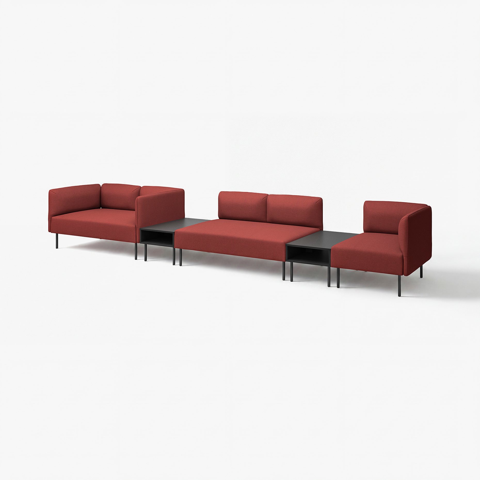 LILLEHEM, 5-seat modular sofa with side table, 395.534.67
