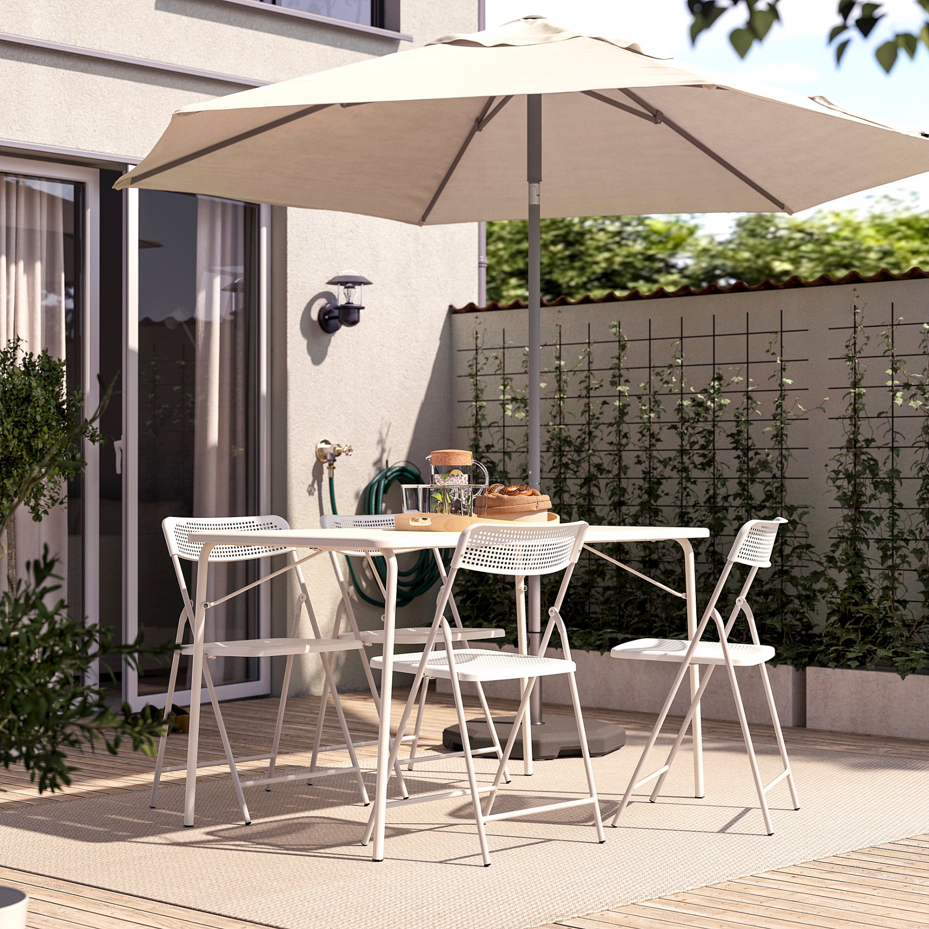 TORPARÖ, table with 4 chairs, folding/outdoor, 130x74 cm, 395.818.23
