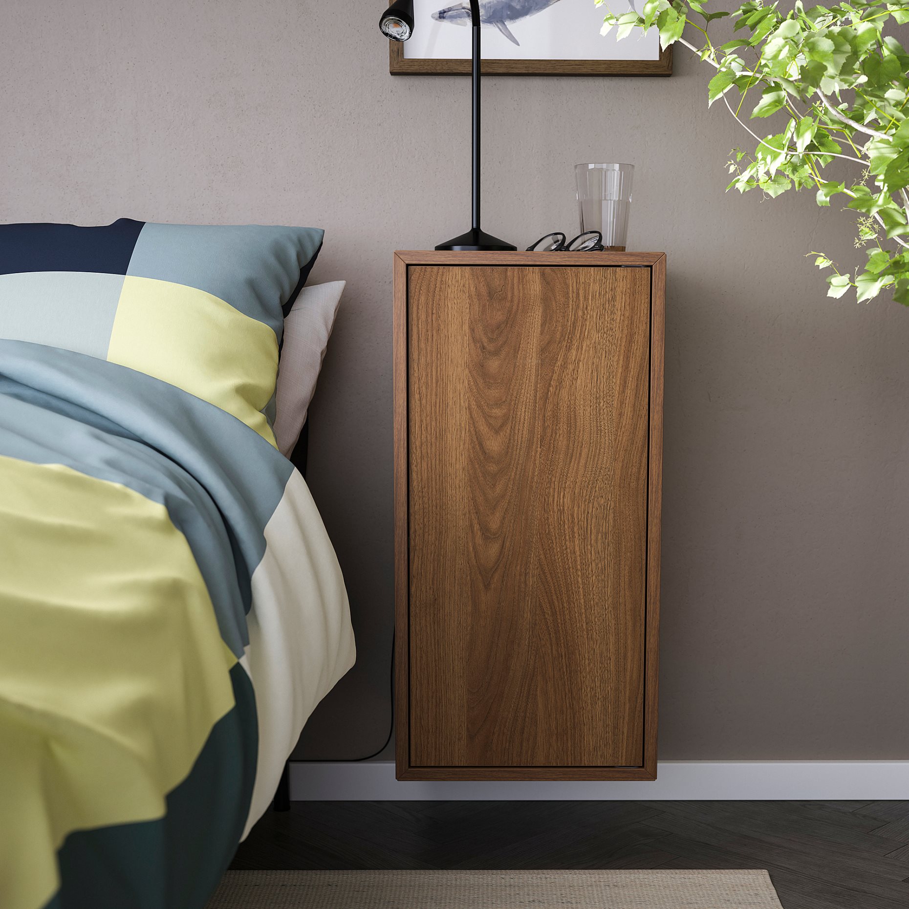 EKET, wall cabinet with 1 shelf and door, 35x35x70 cm, 395.903.80
