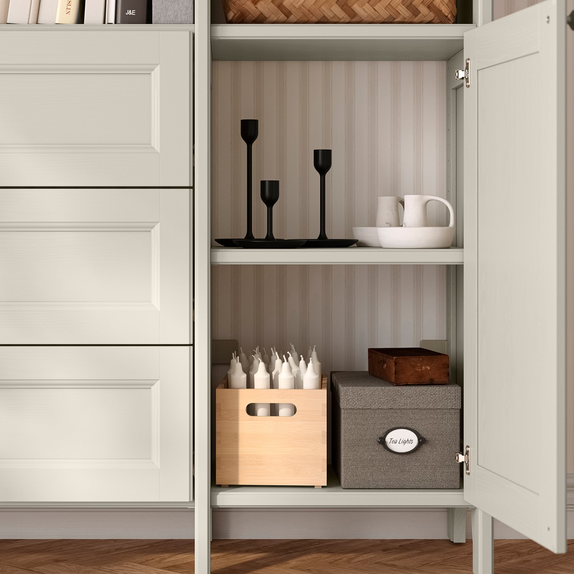 GULDDRAGARE, storage combination with 4 doors and shelves, 159x37x216 cm, 396.124.57