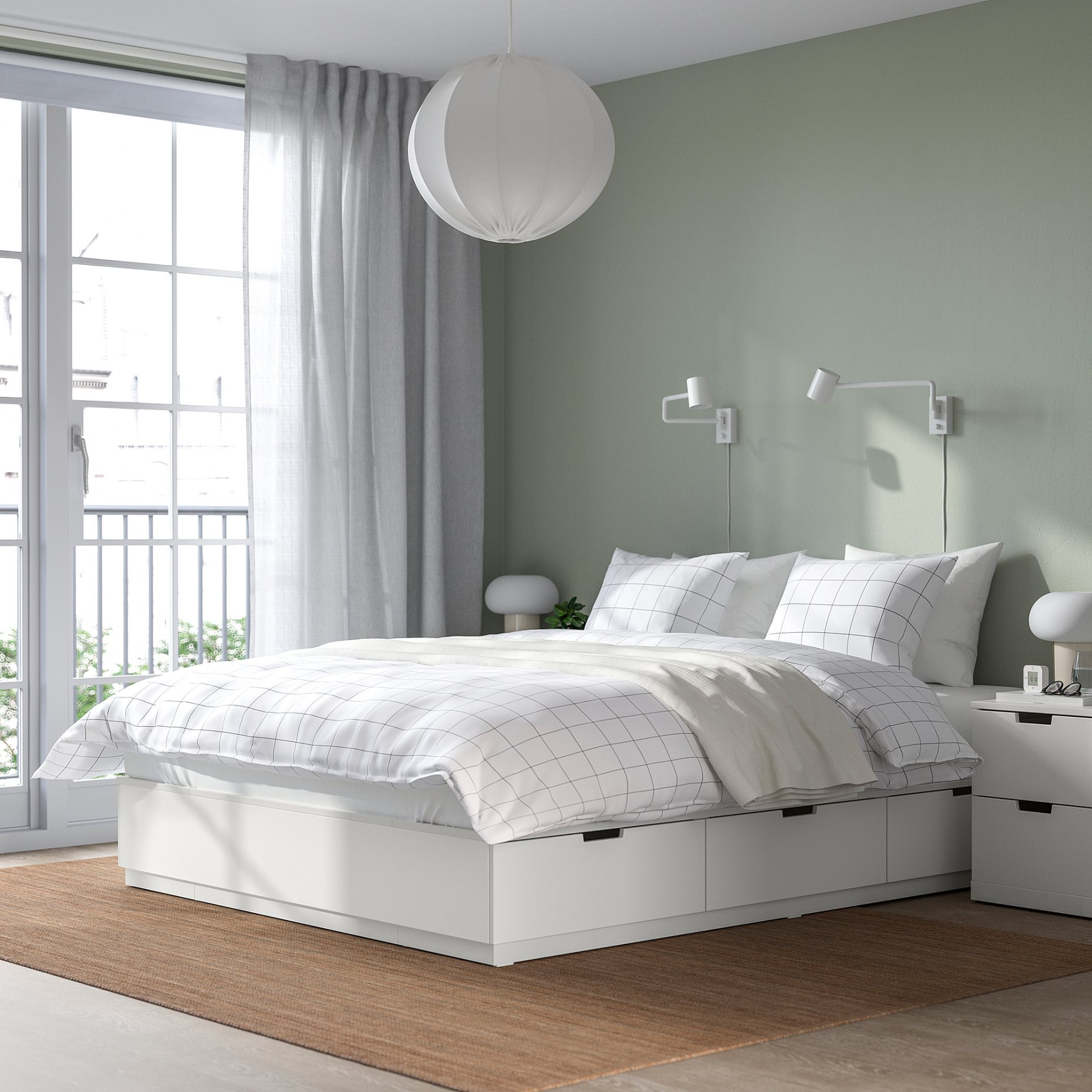 NORDLI, bed with storage, 140x200 cm, 403.498.47