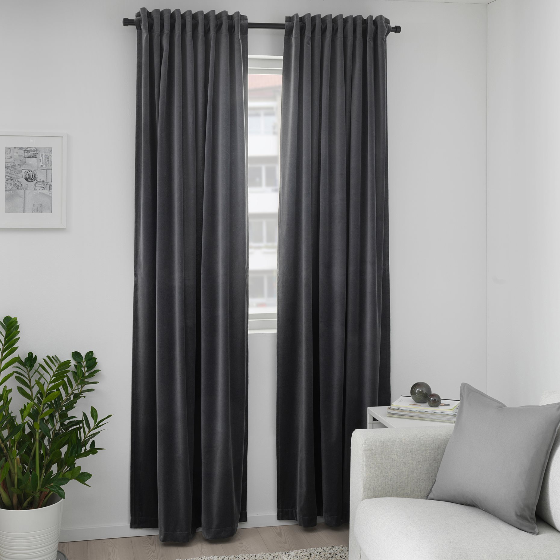 SANELA, room darkening curtains, 1 pair, 404.140.22