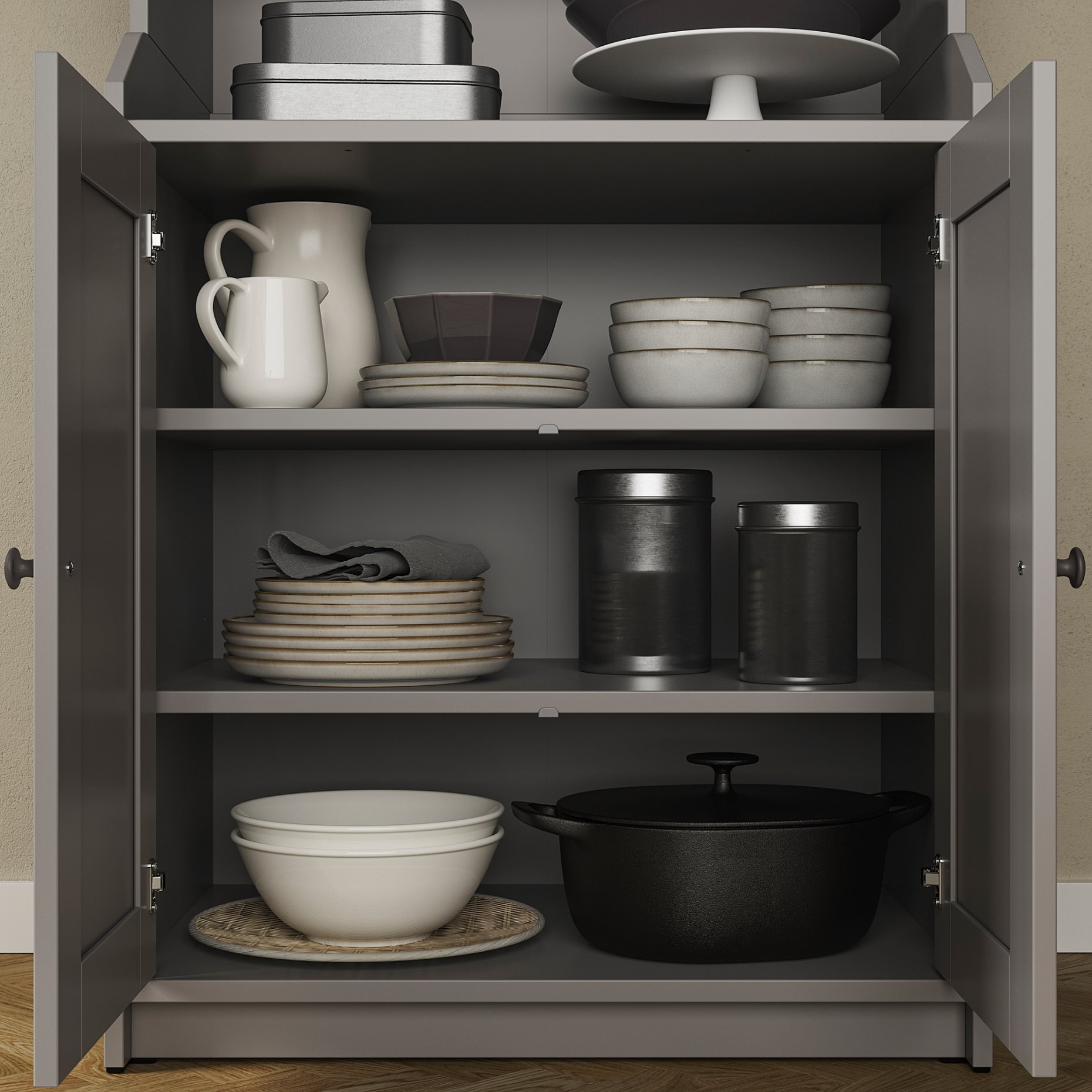 HAUGA, cabinet with 2 doors, 70x116 cm, 404.150.50