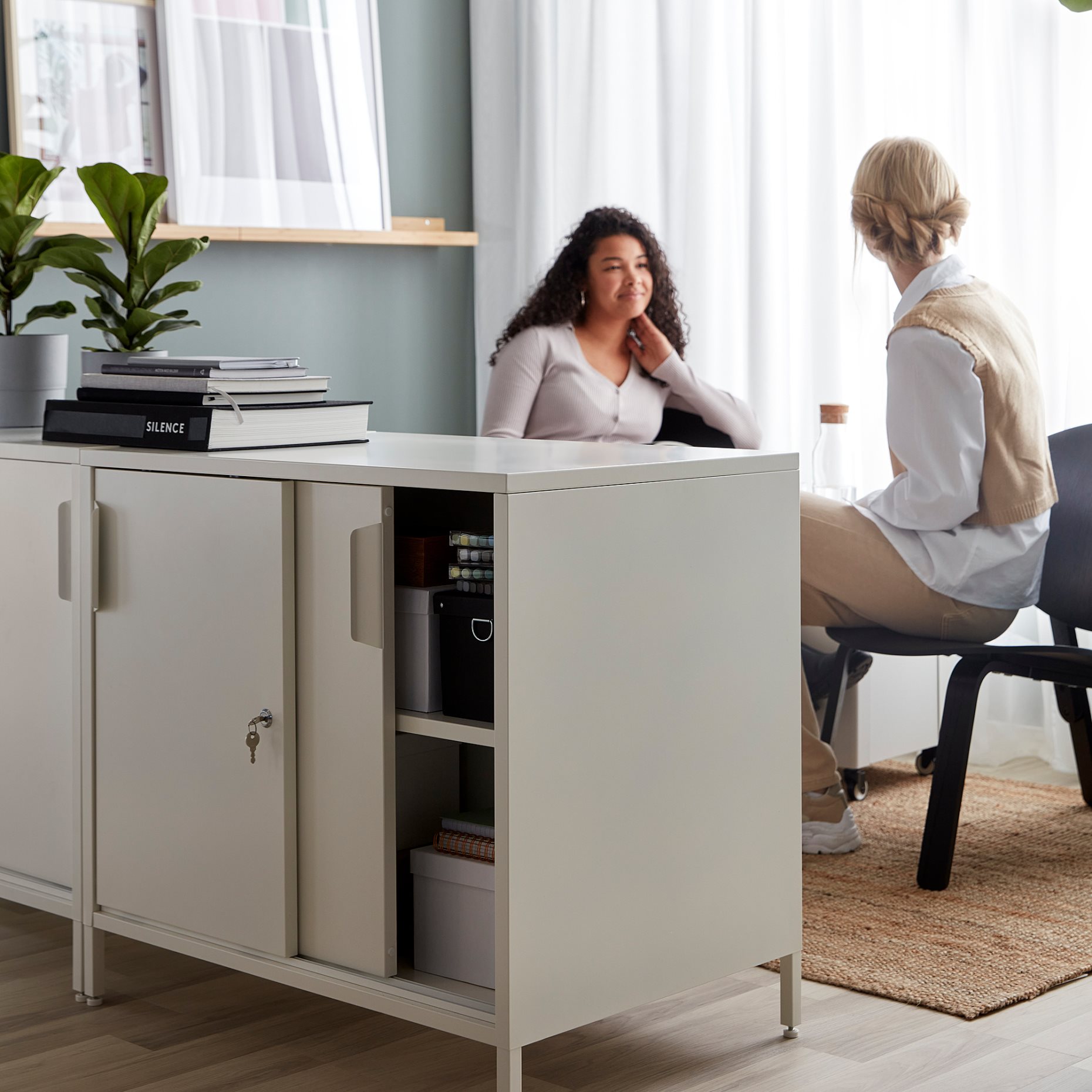 TROTTEN, cabinet with sliding doors, 80x75 cm, 404.747.61