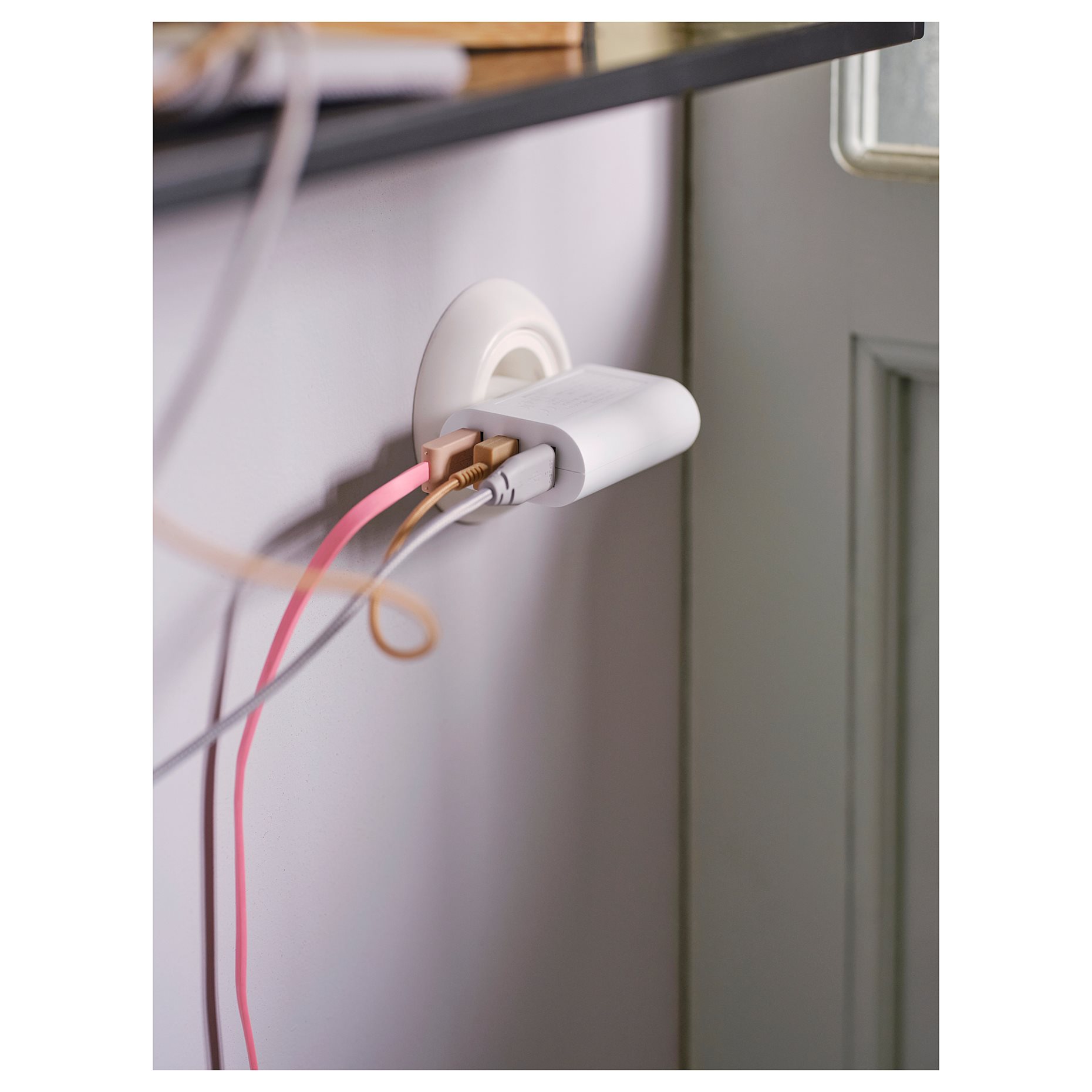 SMÅHAGEL, 3-port USB charger, 405.391.83