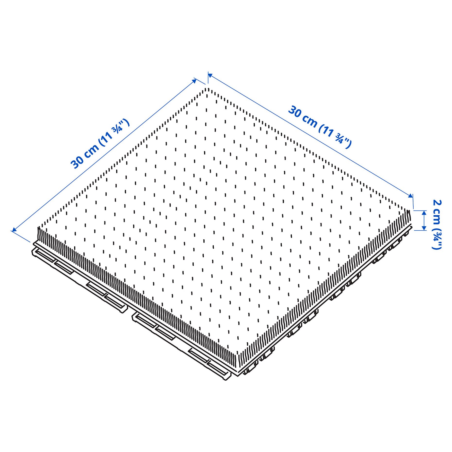 RUNNEN, floor decking/textile/outdoor, 0.81 m², 405.577.99