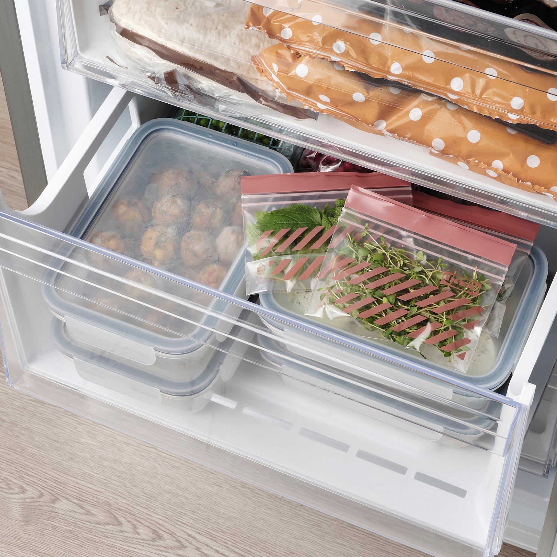 ISTAD, επανασφραγιζόμενη σακούλα τροφίμων ριγέ/25 τεμ. 0.3 l, 405.647.52