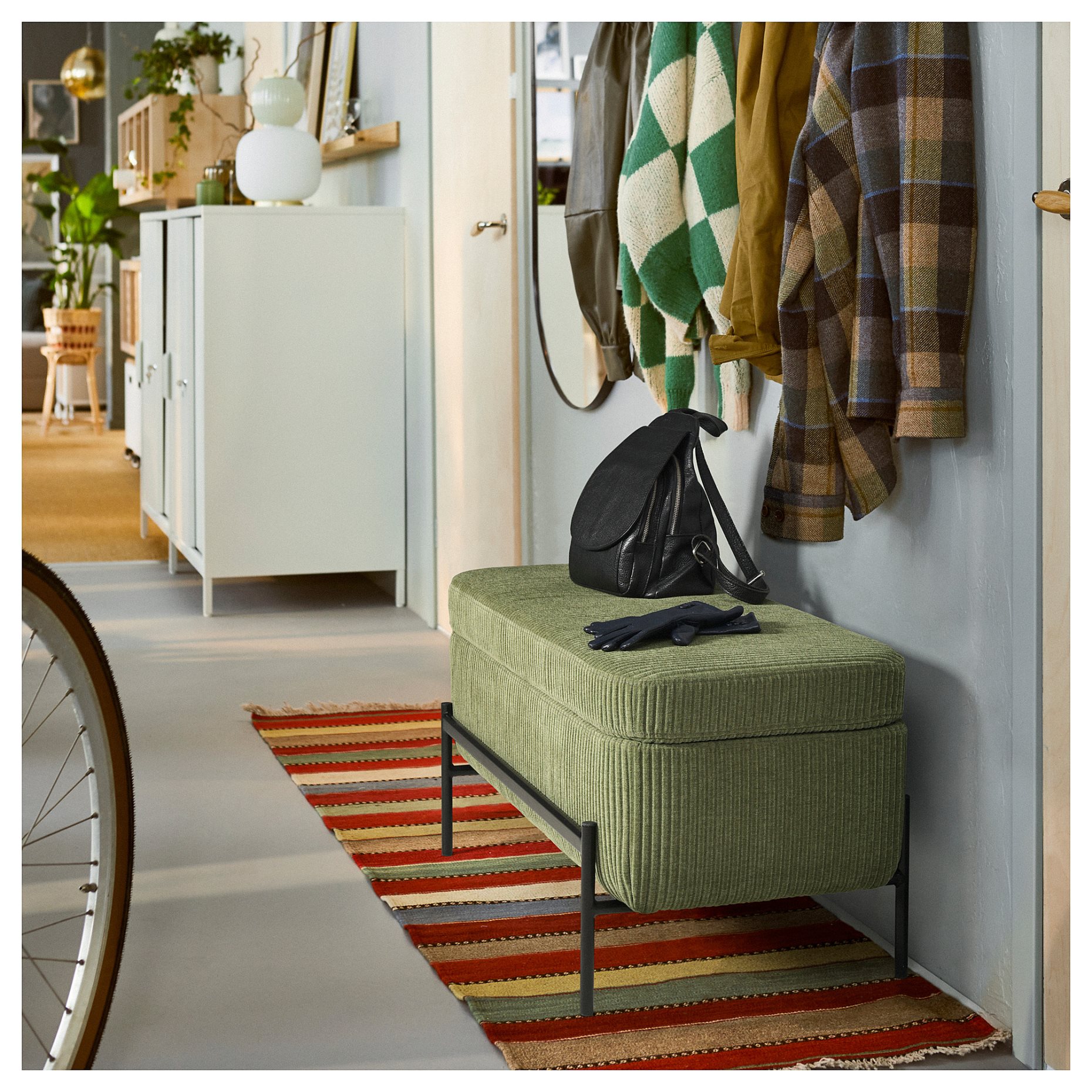 VALTORP, bench with storage, 103 cm, 405.702.39