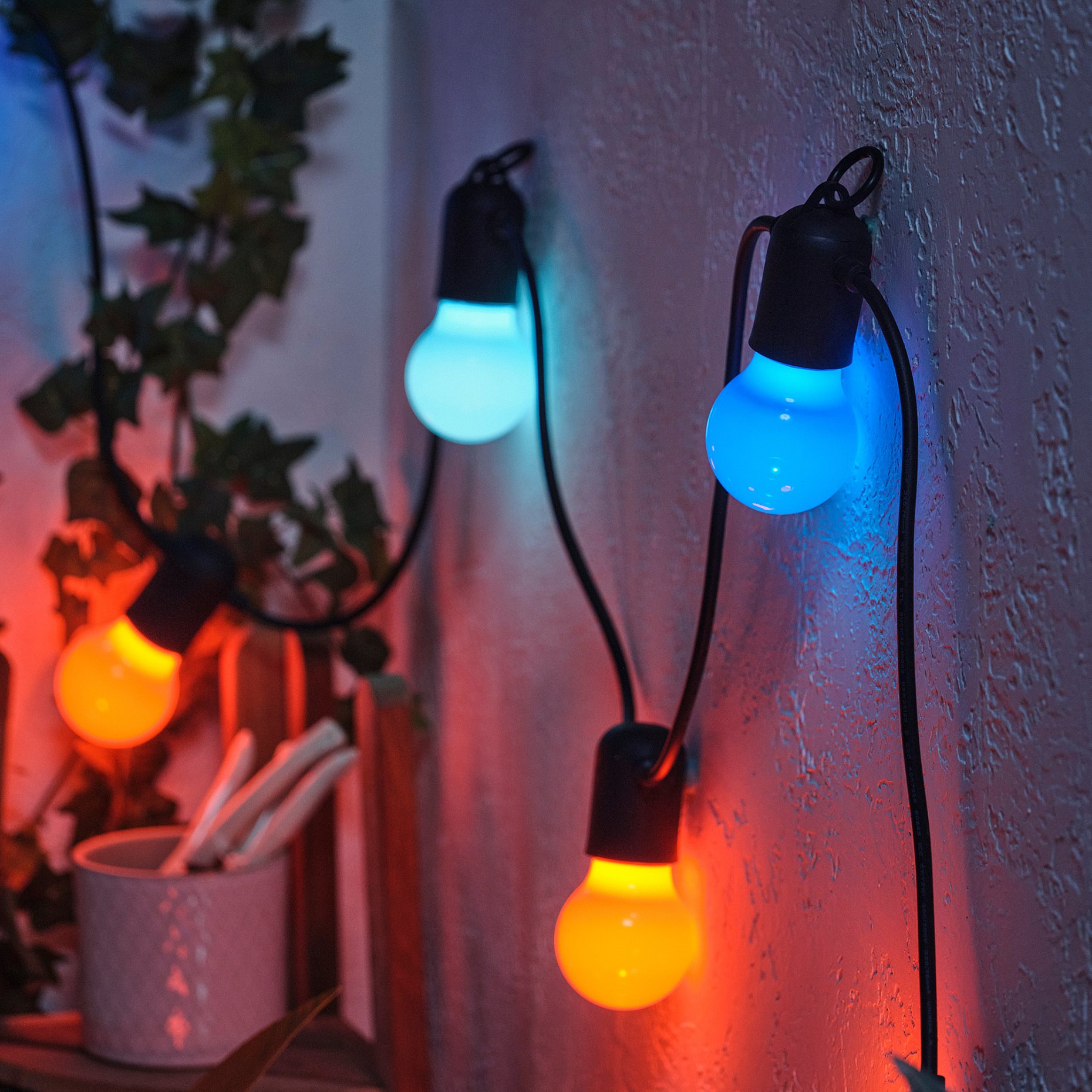 SOLVINDEN, chain with built in LED light source/12 bulbs/outdoor, 405.931.70