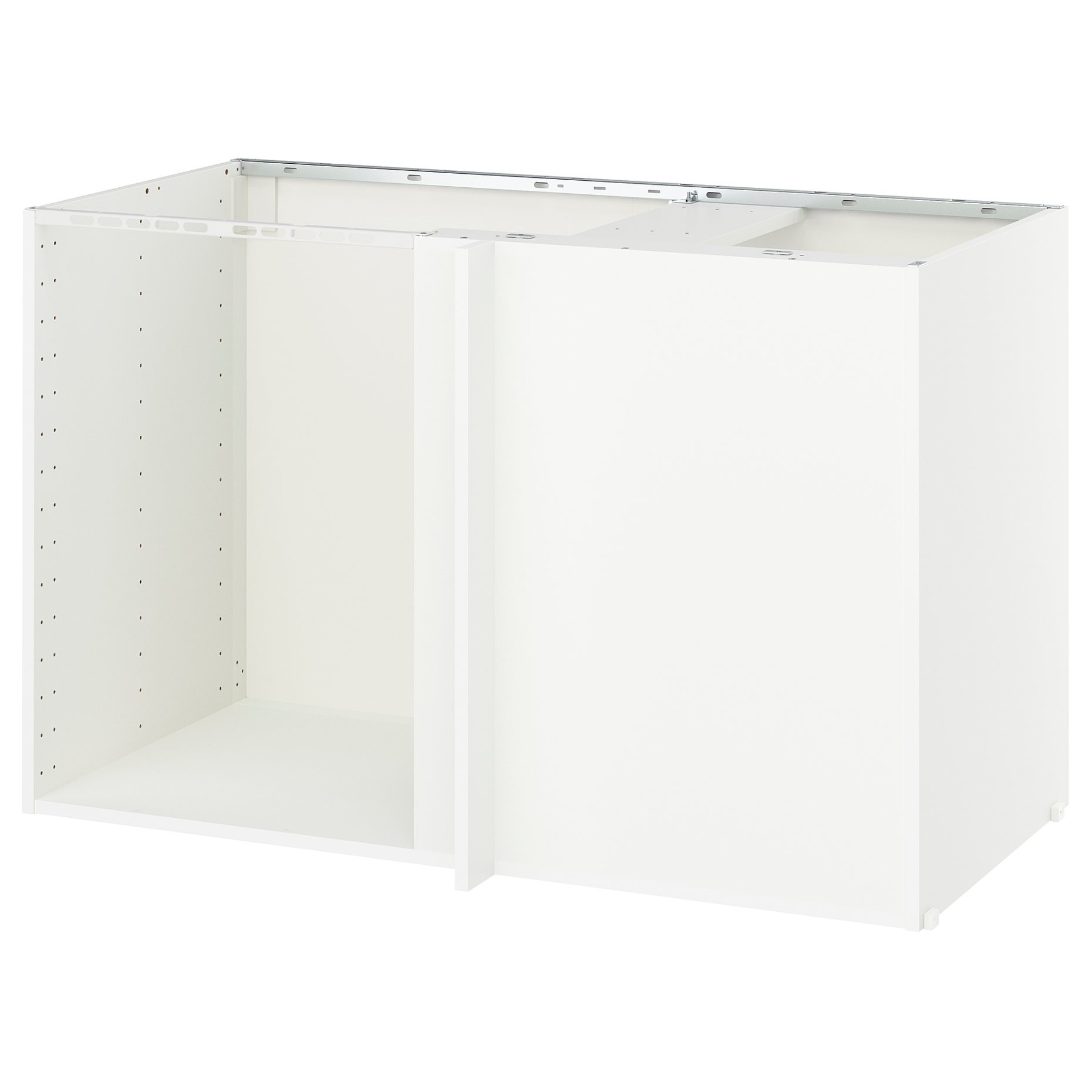 METOD, σκελετός γωνιακού ντουλαπιού βάσης, 128x68x80 cm, 405.967.53