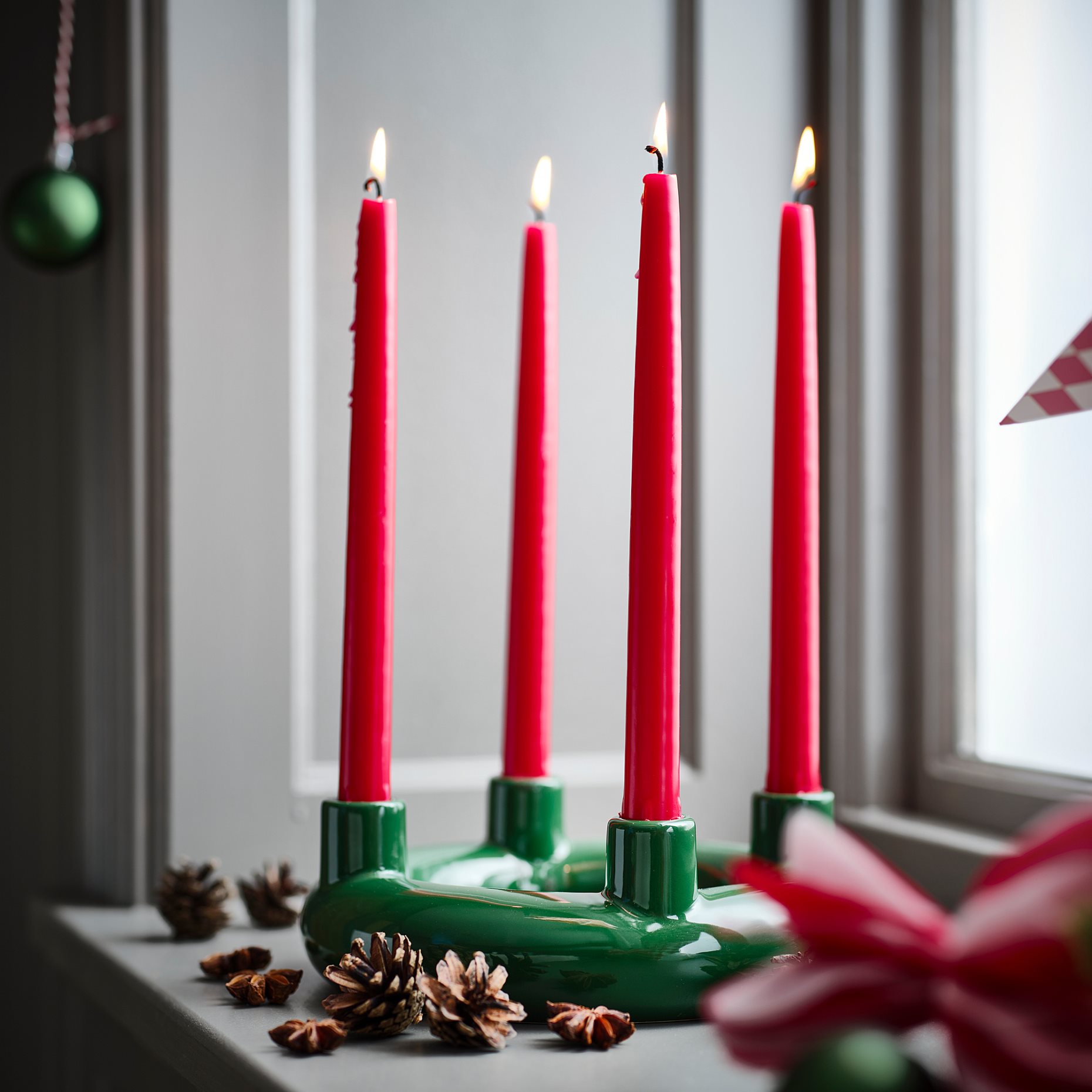 VINTERFINT, unscented taper candle/8 pack, 25 cm, 405.995.15